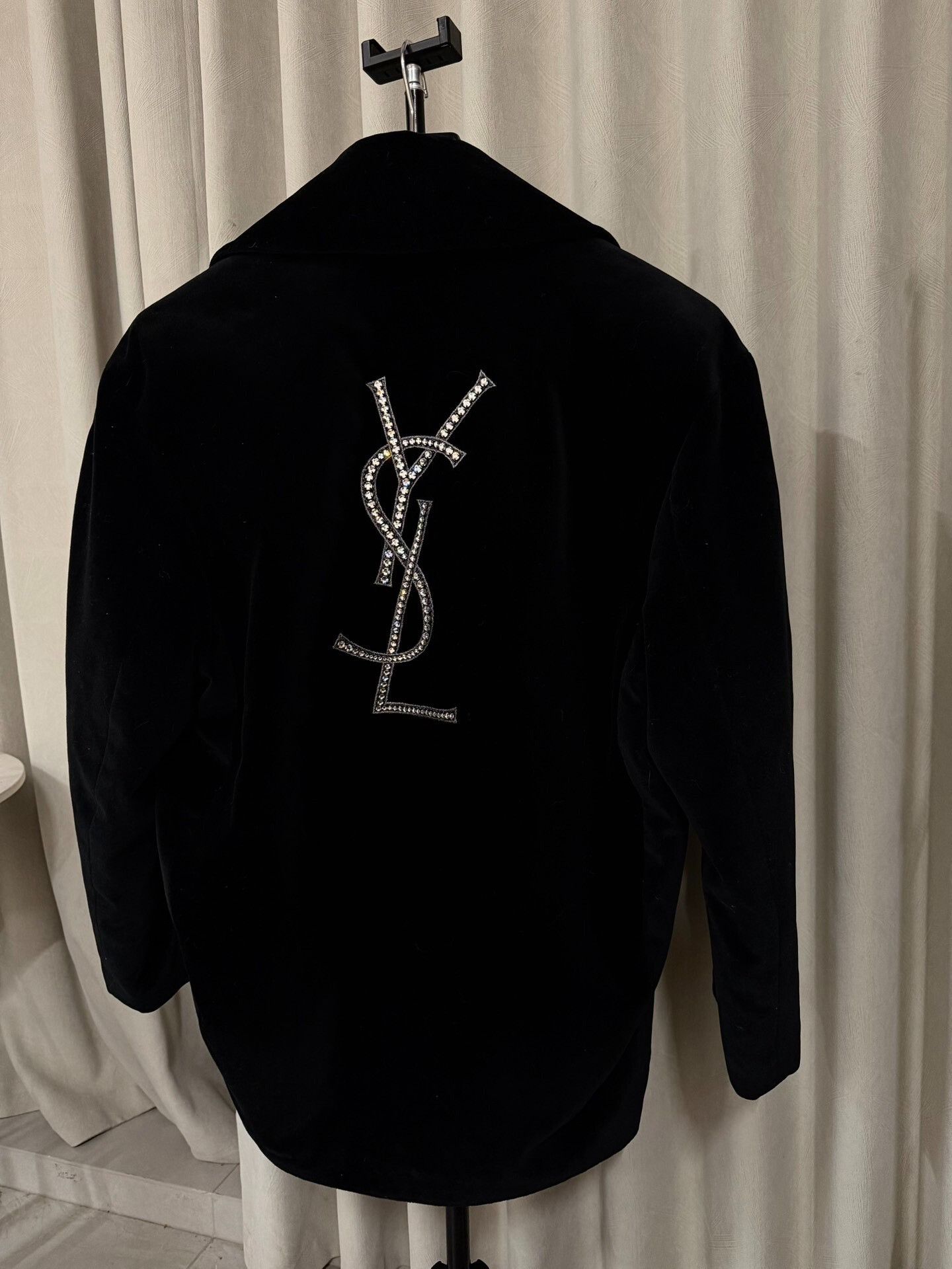 Saint Laurent Paris Saint Laurent Velvet Diamond Coat Size US M / EU 48-50 / 2 - 2 Thumbnail