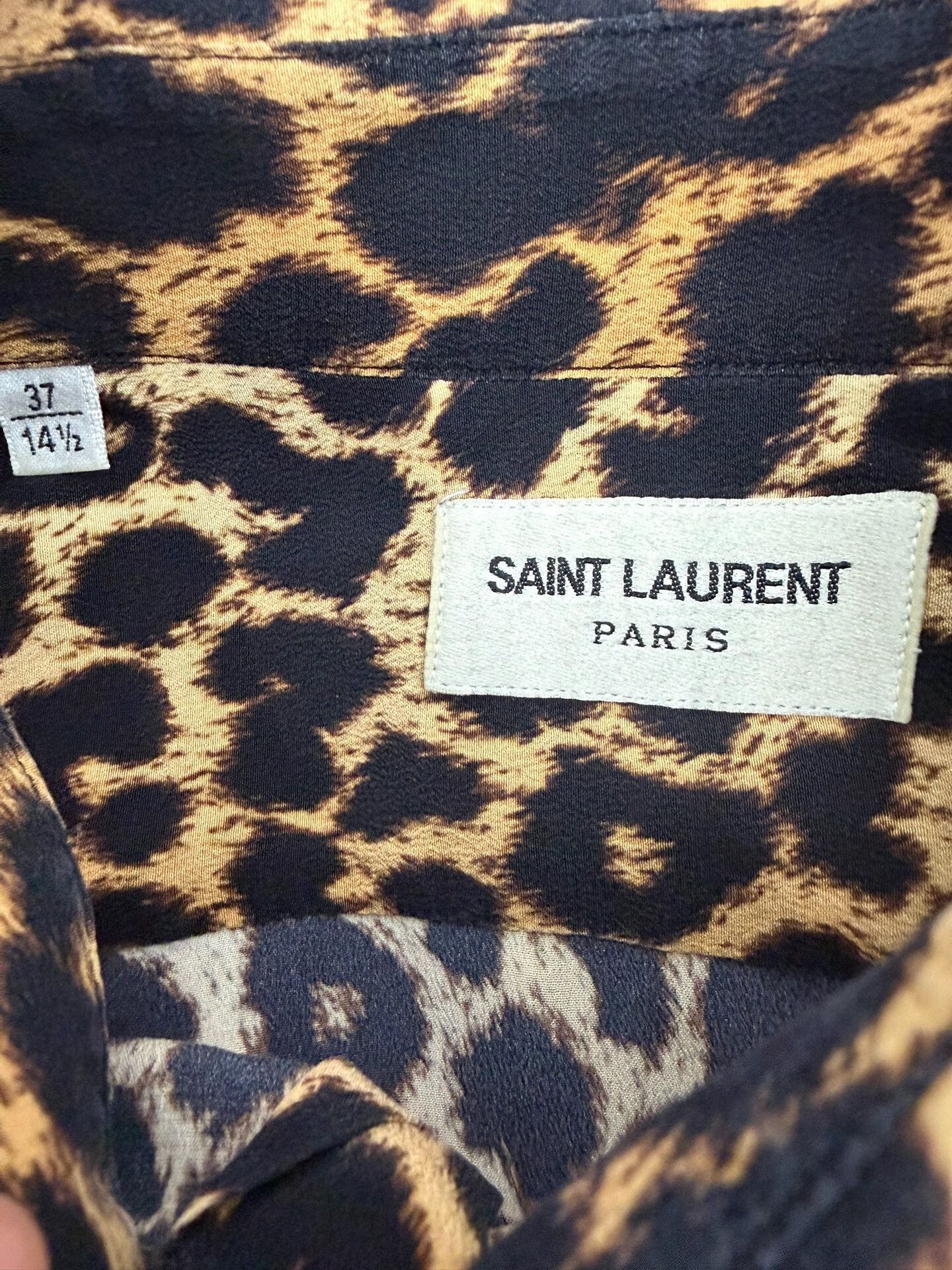 Saint Laurent Paris Saint Laurent Leopard Print Silk Shirt Size S / US 4 / IT 40 - 3 Thumbnail