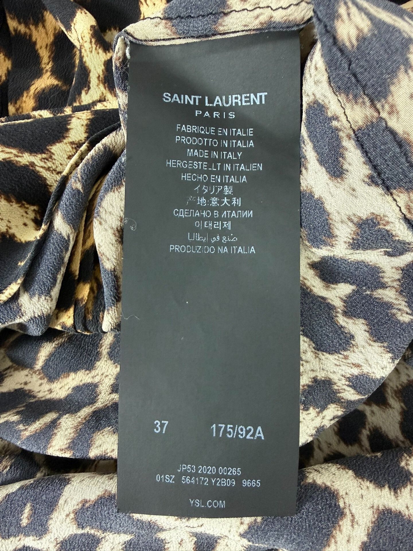 Saint Laurent Paris Saint Laurent Leopard Print Silk Shirt Size S / US 4 / IT 40 - 4 Thumbnail