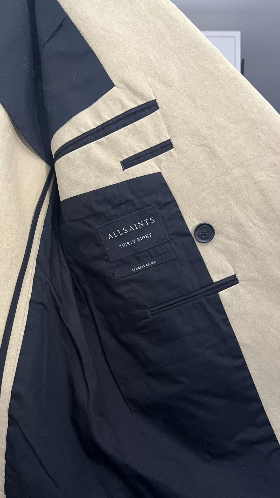 Allsaints Allsaints Chiswell Beige Linen Blend Suit Size US M / EU 48-50 / 2 - 5 Thumbnail