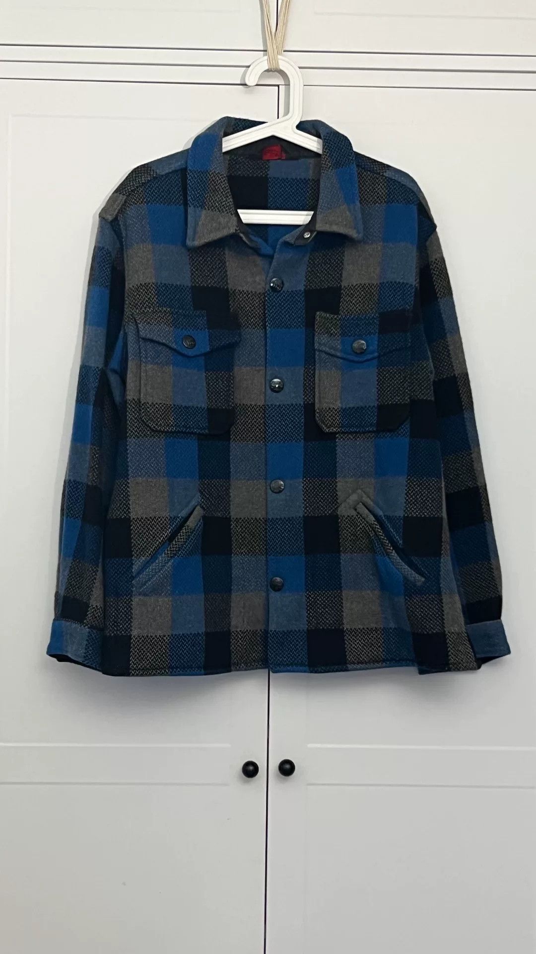 Tenderloin Blue Plaid Wool Coat Size US M / EU 48-50 / 2 - 2 Thumbnail