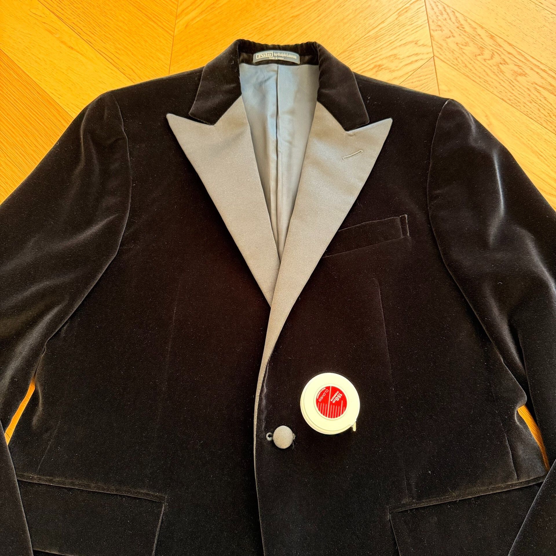 RLX Ralph Lauren Vintage Italian Velvet Blazer with Shawl Collar Size US XXS / EU 40 - 2 Thumbnail