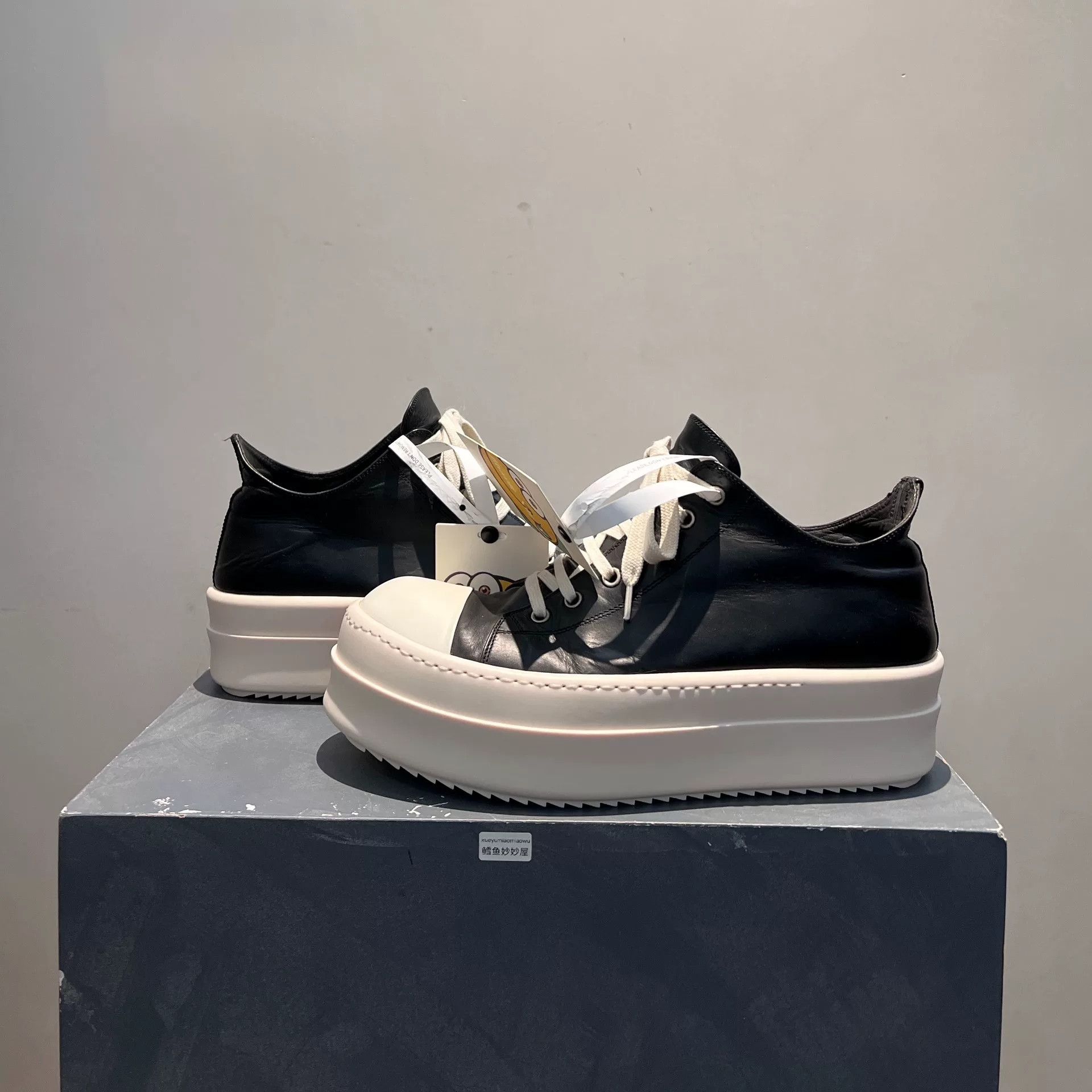 Rick Owens Rick Owens Thick-Soled Leather Sneakers Size US 10 / EU 43 - 3 Thumbnail