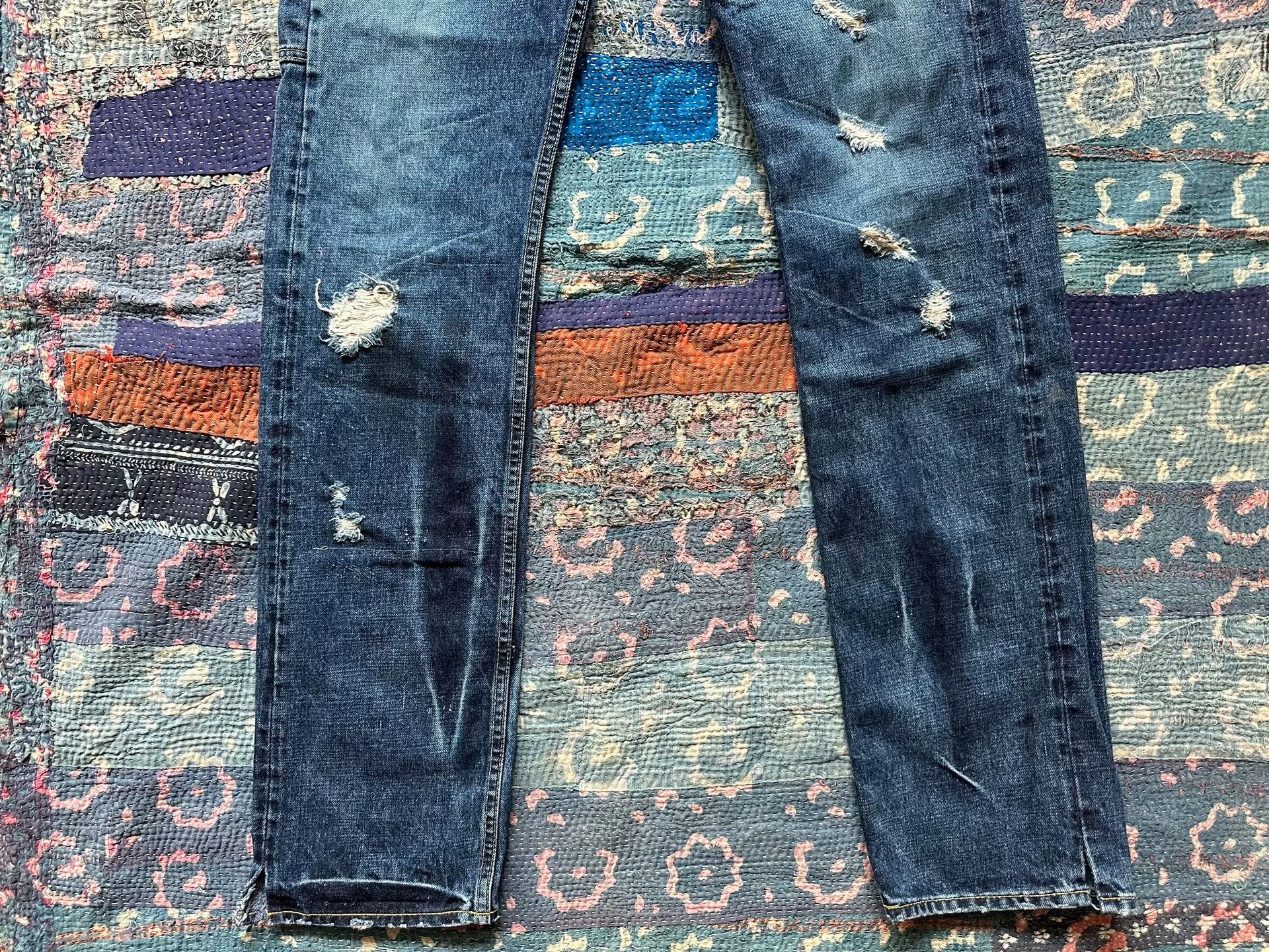 RRL Ralph Lauren Vintage RRL Distressed Denim Pants Size US 32 / EU 48 - 3 Thumbnail