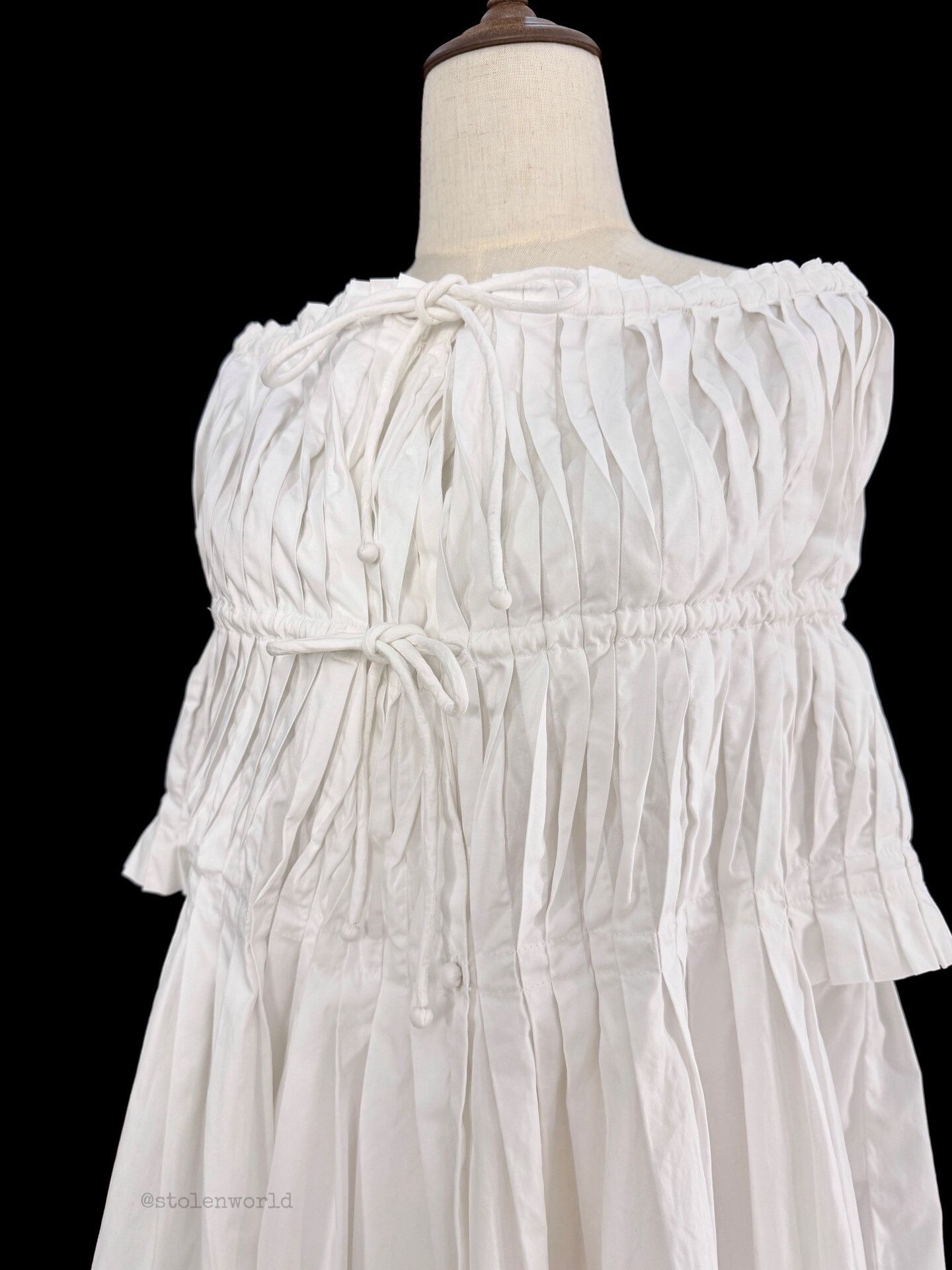 Issey Miyake HaaT Pleated White Top