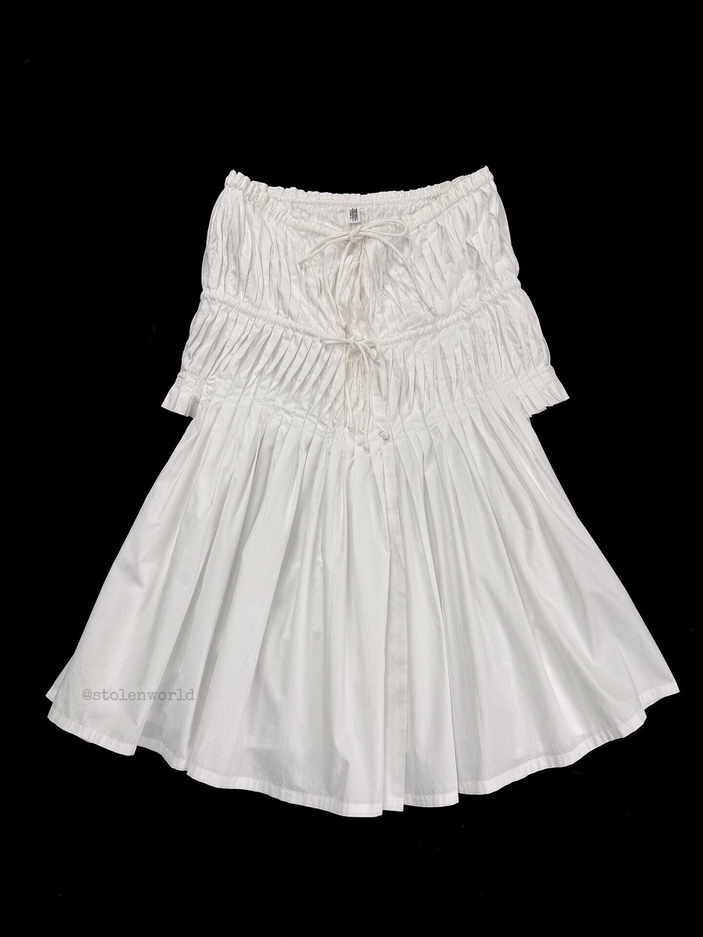 Issey Miyake HaaT Pleated White Top