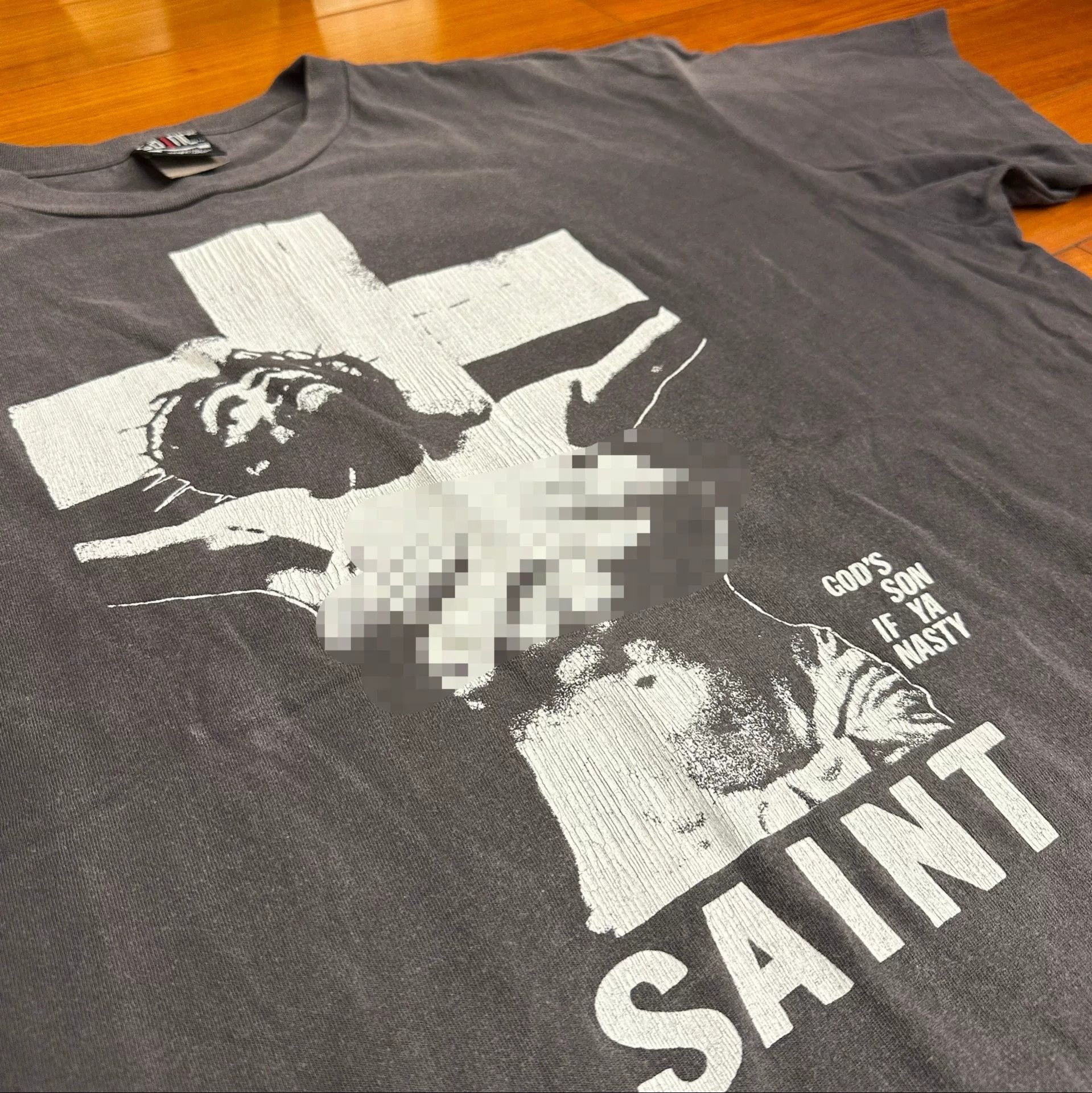 Saint Michael Saint Michael Black Short Sleeve Shirt Size US XXL / EU 58 / 5 - 3 Thumbnail