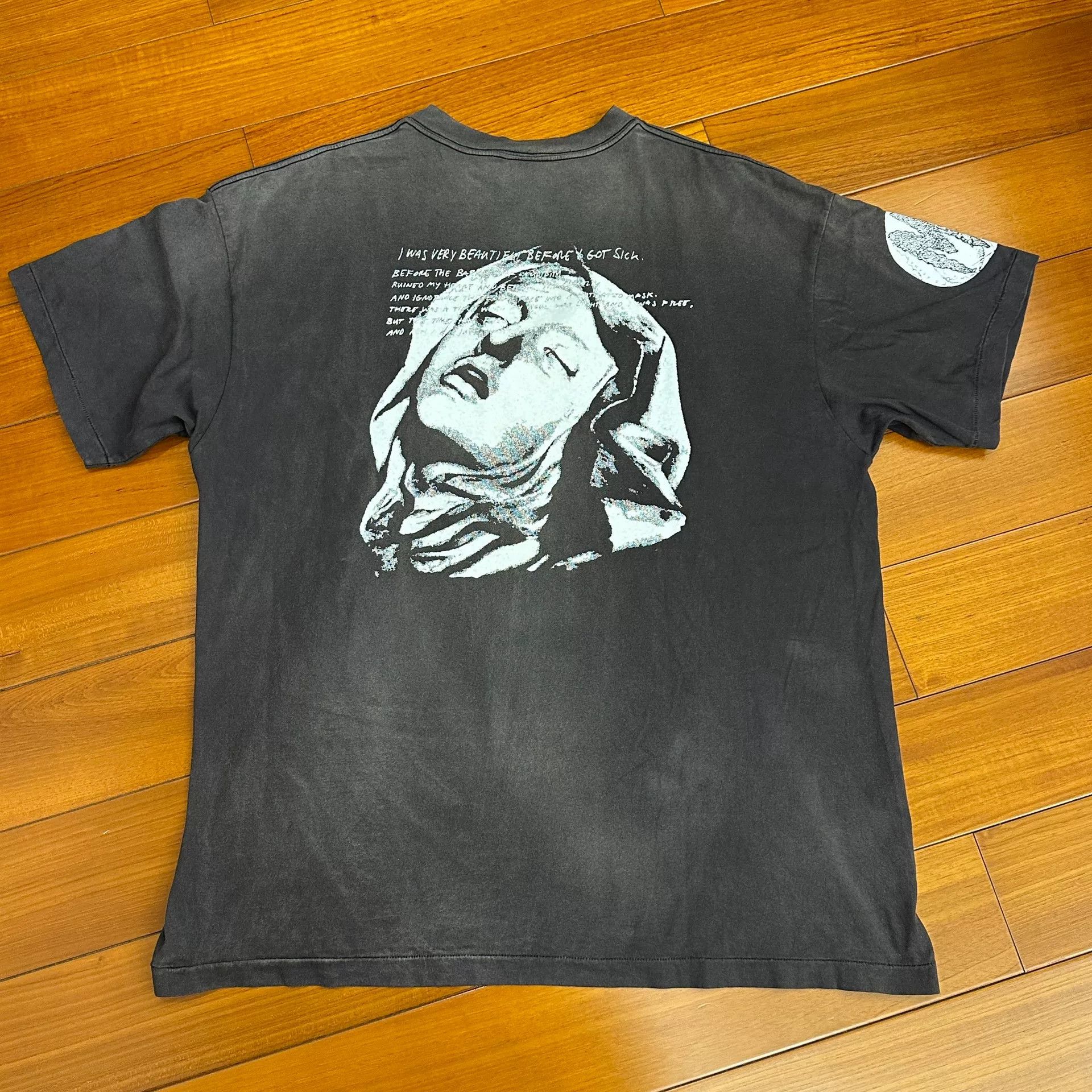 Saint Michael Saint Michael Distressed Black T-Shirt Size US XXL / EU 58 / 5 - 2 Thumbnail