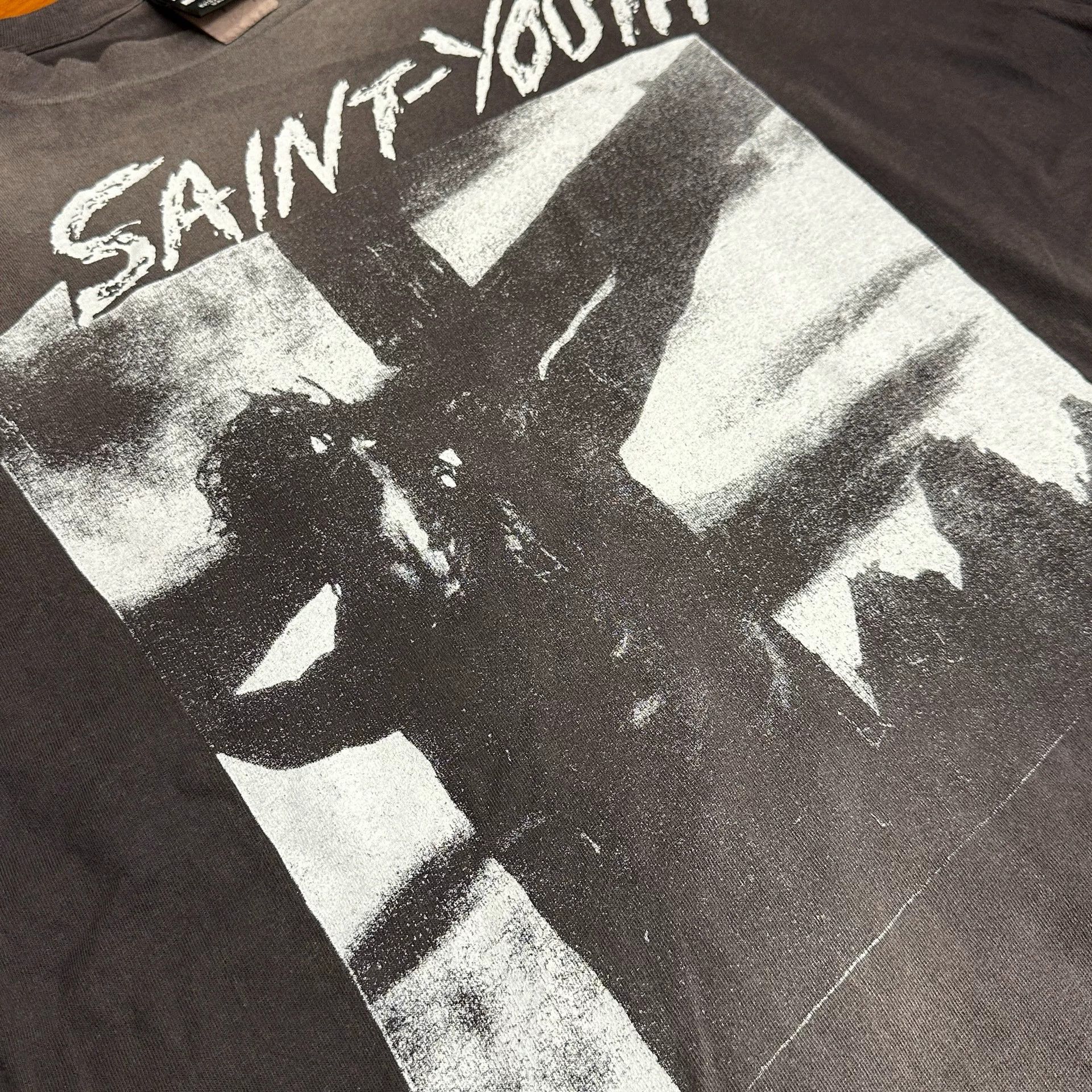 Saint Michael Saint Michael Distressed Black T-Shirt Size US XXL / EU 58 / 5 - 3 Thumbnail