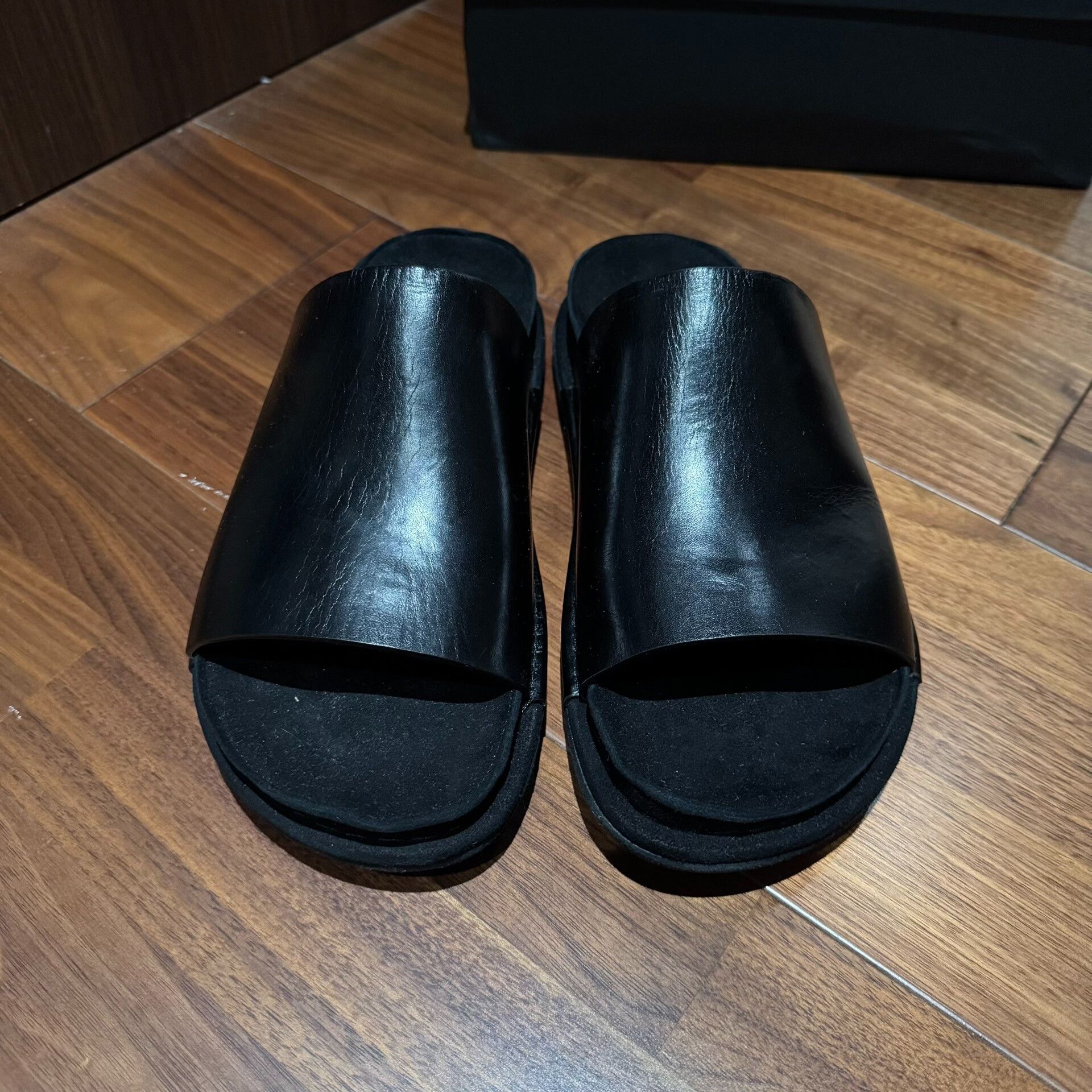 Ann Demeulemeester Ann Demeulemeester Black Leather Sandals Size US 10 / IT 40 - 3 Thumbnail