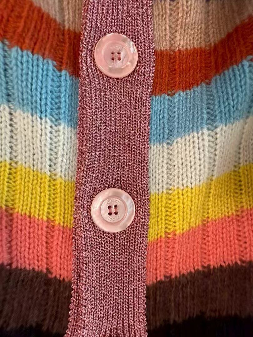 Gucci Gucci Multicolor Cashmere Cardigan Size S / US 4 / IT 40 - 9 Thumbnail