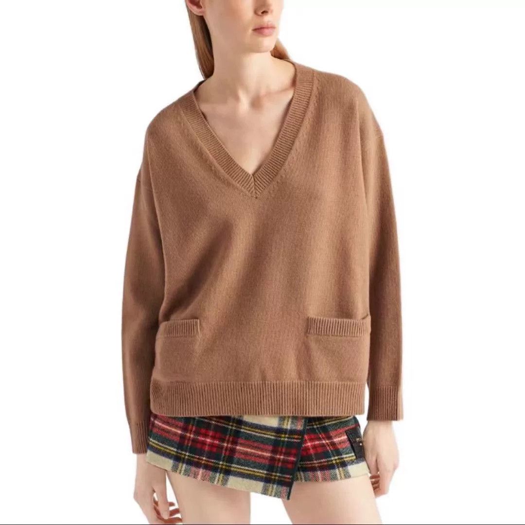 Prada Prada Brown Cashmere Sweater Size XS / US 0-2 / IT 36-38 - 8 Thumbnail