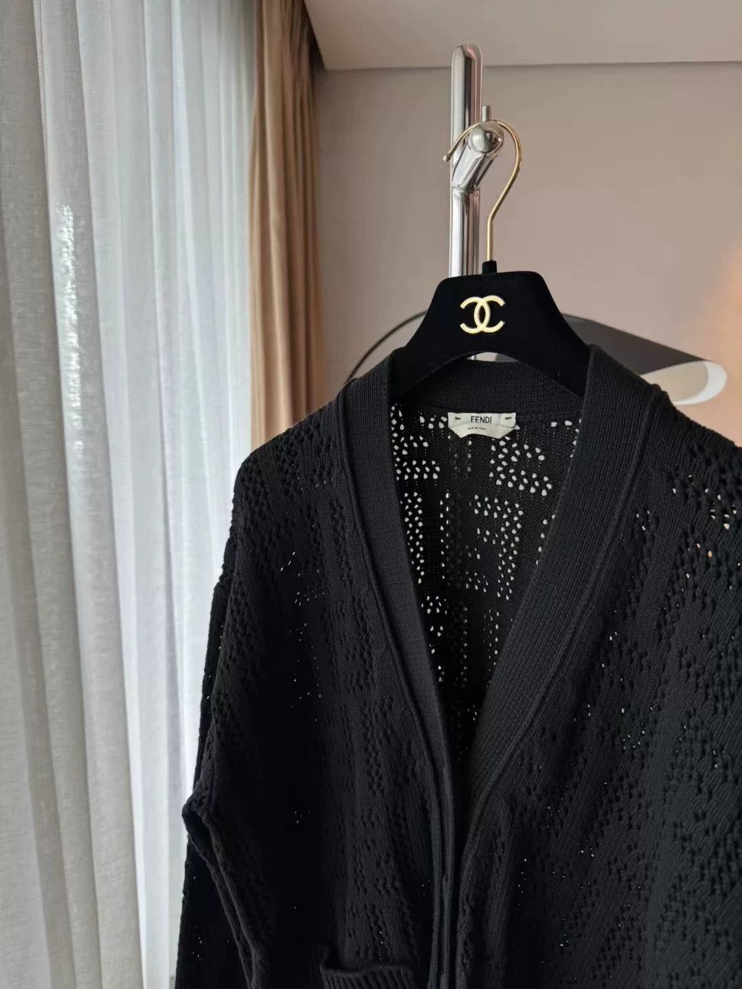 Fendi Fendi Hollow FF Logo Knit Cardigan Size S / US 4 / IT 40 - 3 Thumbnail