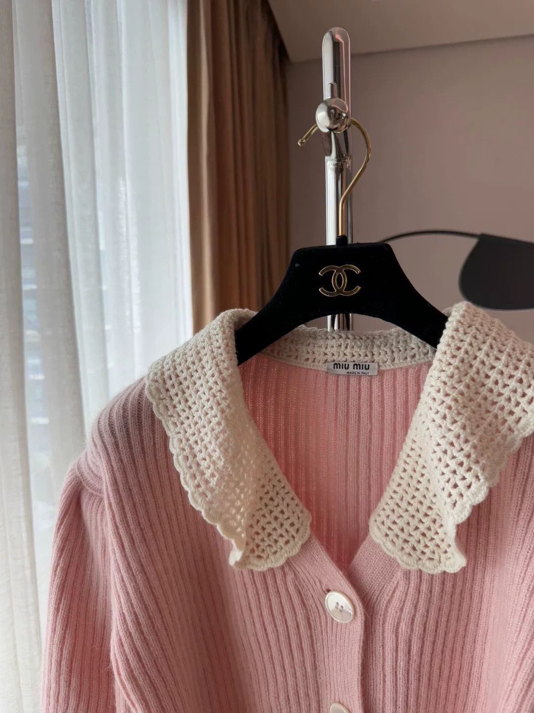 Miu Miu Miu Miu Pink Cashmere Knitted Cardigan Size S / US 4 / IT 40 - 2 Thumbnail
