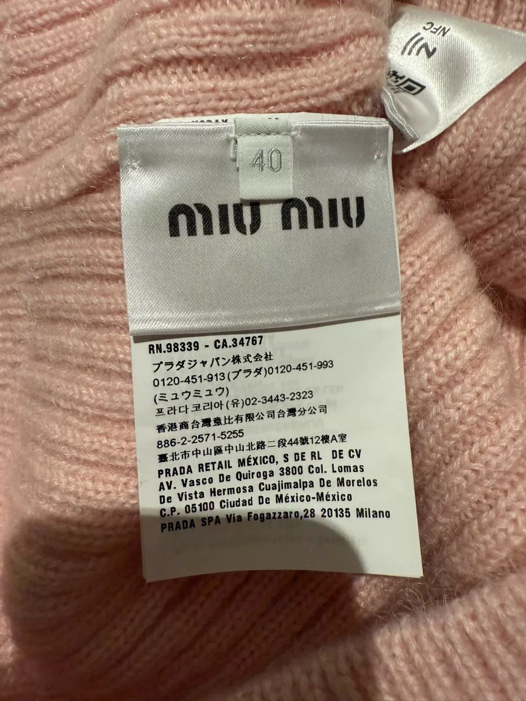 Miu Miu Miu Miu Pink Cashmere Knitted Cardigan Size S / US 4 / IT 40 - 8 Thumbnail
