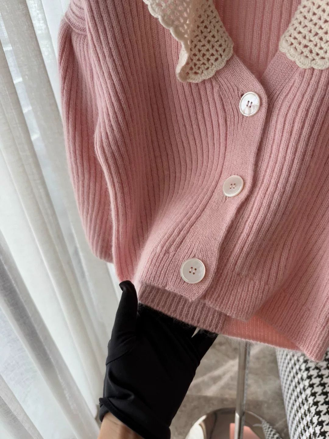 Miu Miu Miu Miu Pink Cashmere Knitted Cardigan Size S / US 4 / IT 40 - 3 Thumbnail