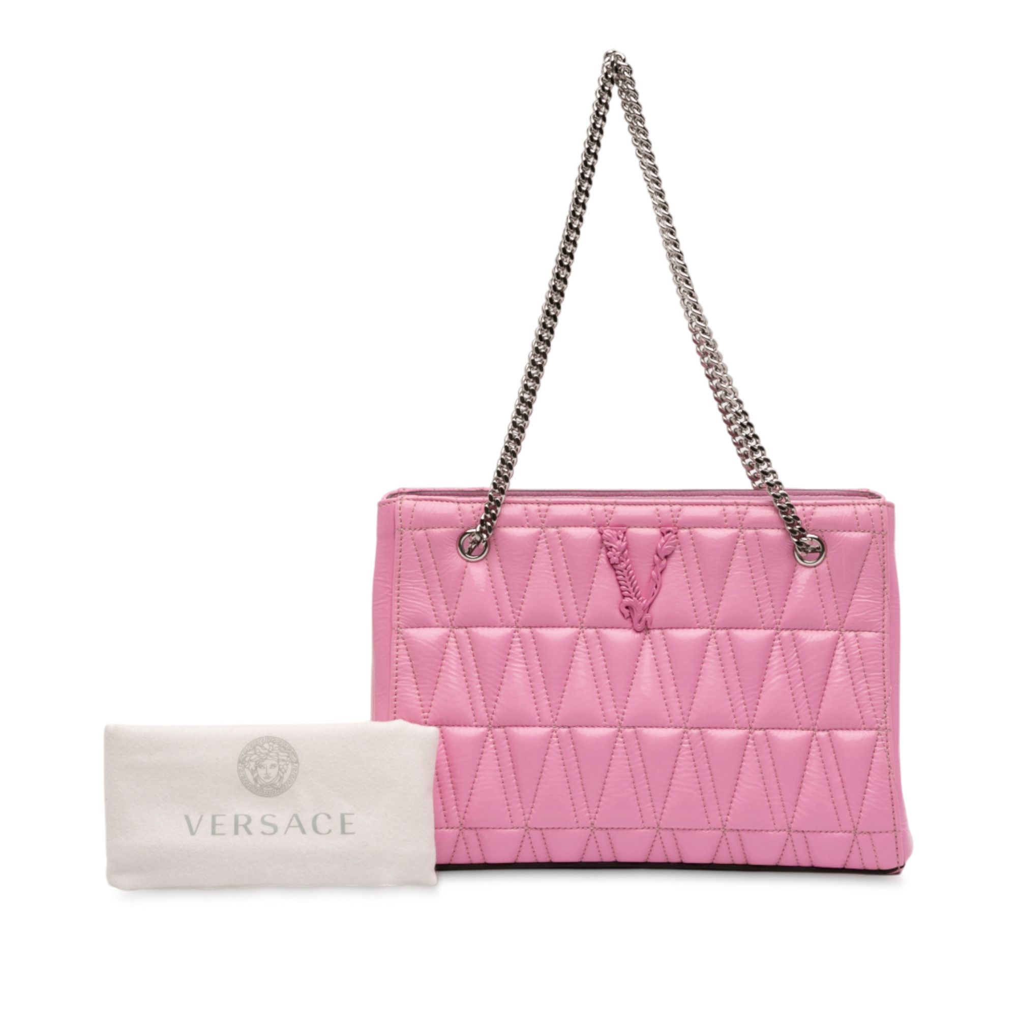 Versace Versace Quilted Leather Virtus Tote Size ONE SIZE - 12 Thumbnail