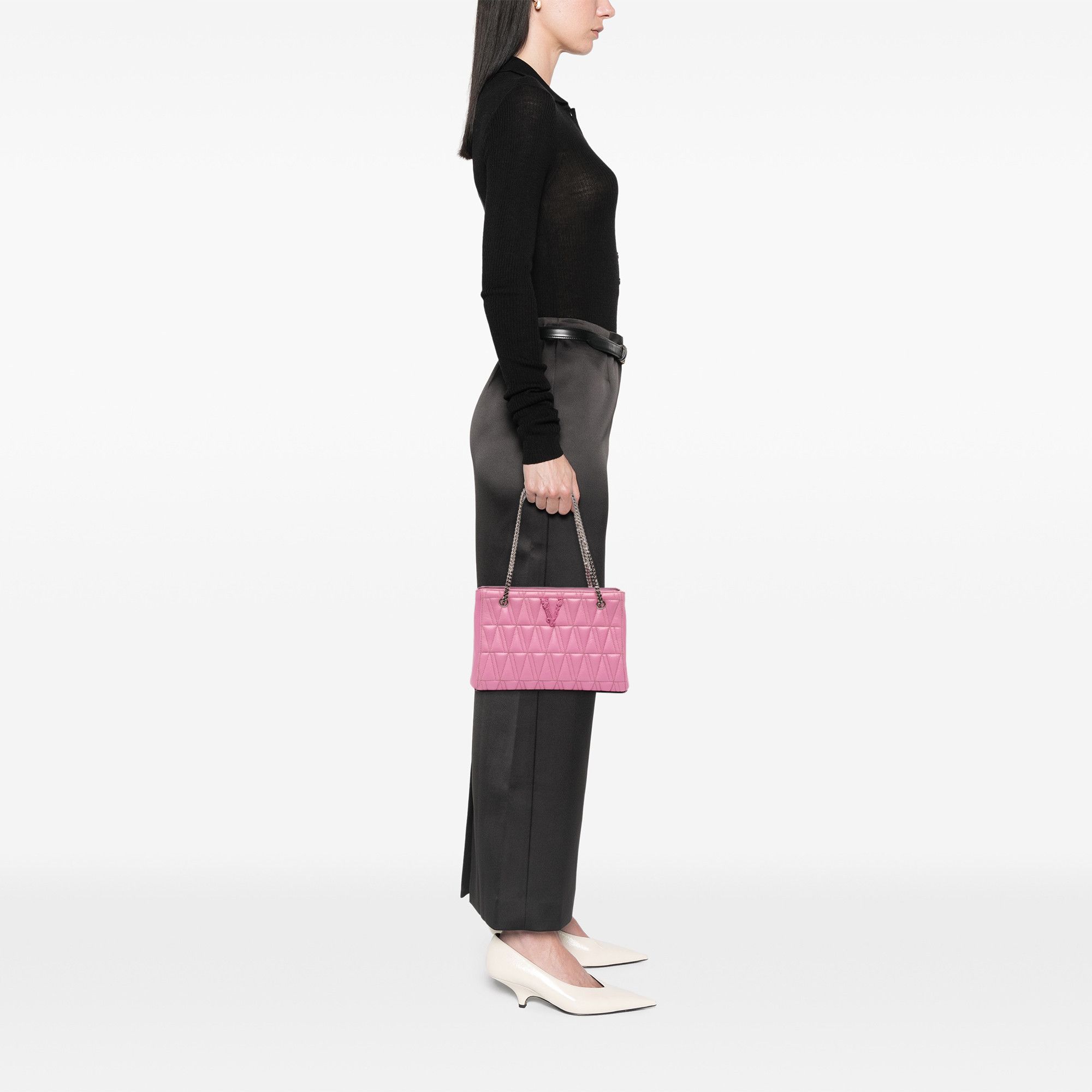 Versace Versace Quilted Leather Virtus Tote Size ONE SIZE - 11 Thumbnail