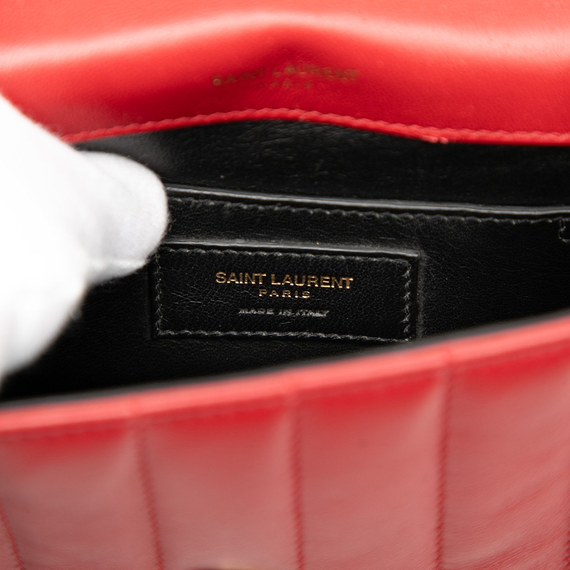 Yves Saint Laurent Yves Saint Laurent Small Lambskin Monogram Vicky Chain Bag Size ONE SIZE - 5 Thumbnail