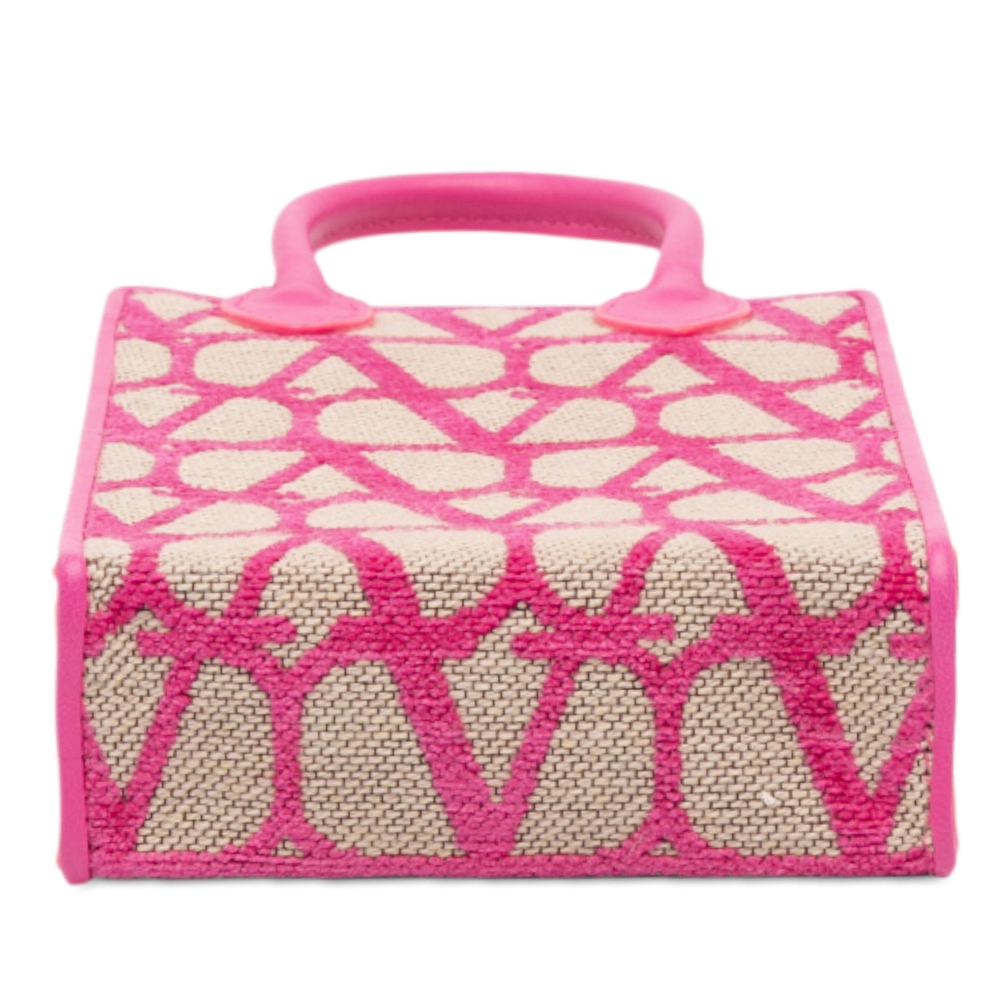 Valentino Valentino Leather Trimmed Toile Iconographe Satchel Size ONE SIZE - 3 Thumbnail