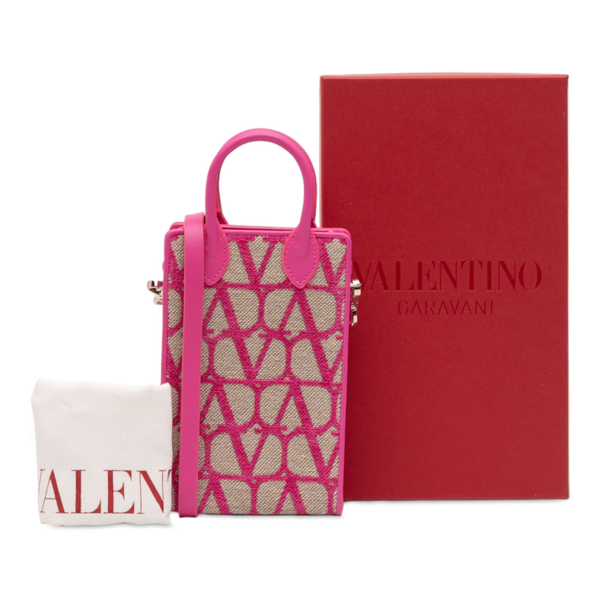 Valentino Valentino Leather Trimmed Toile Iconographe Satchel Size ONE SIZE - 12 Thumbnail