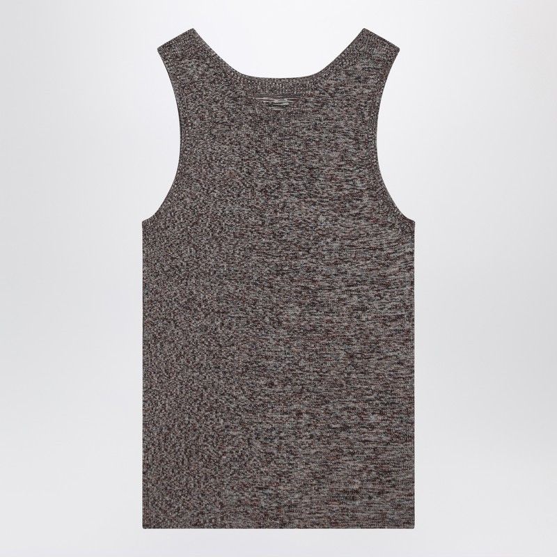 Prada Prada Ribbed Tank Top With Blue/Brown Pattern Size US L / EU 52-54 / 3 - 2 Thumbnail