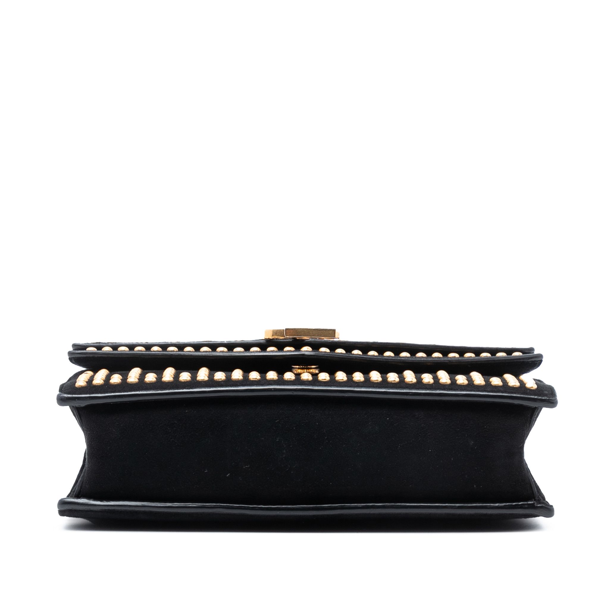Yves Saint Laurent Yves Saint Laurent Medium Studded Suede Monogram Sulpice Crossbody Size ONE SIZE - 3 Thumbnail