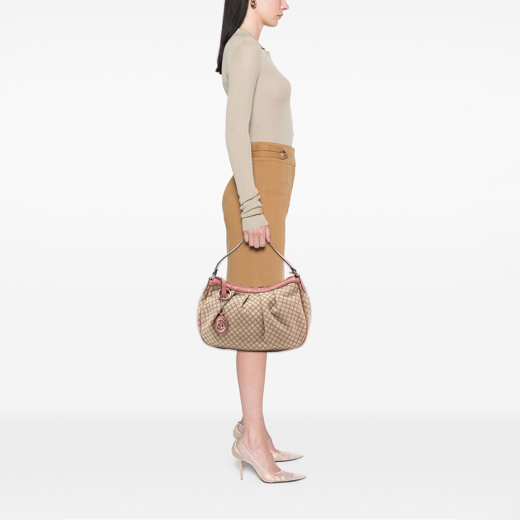 Gucci Gucci Diamante Canvas Sukey Shoulder Bag Size ONE SIZE - 7 Thumbnail