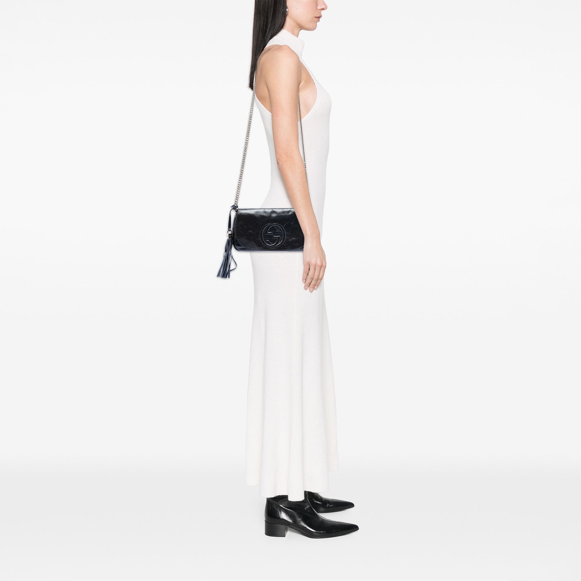 Gucci Gucci Medium Patent Soho Chain Flap Crossbody Size ONE SIZE - 7 Thumbnail