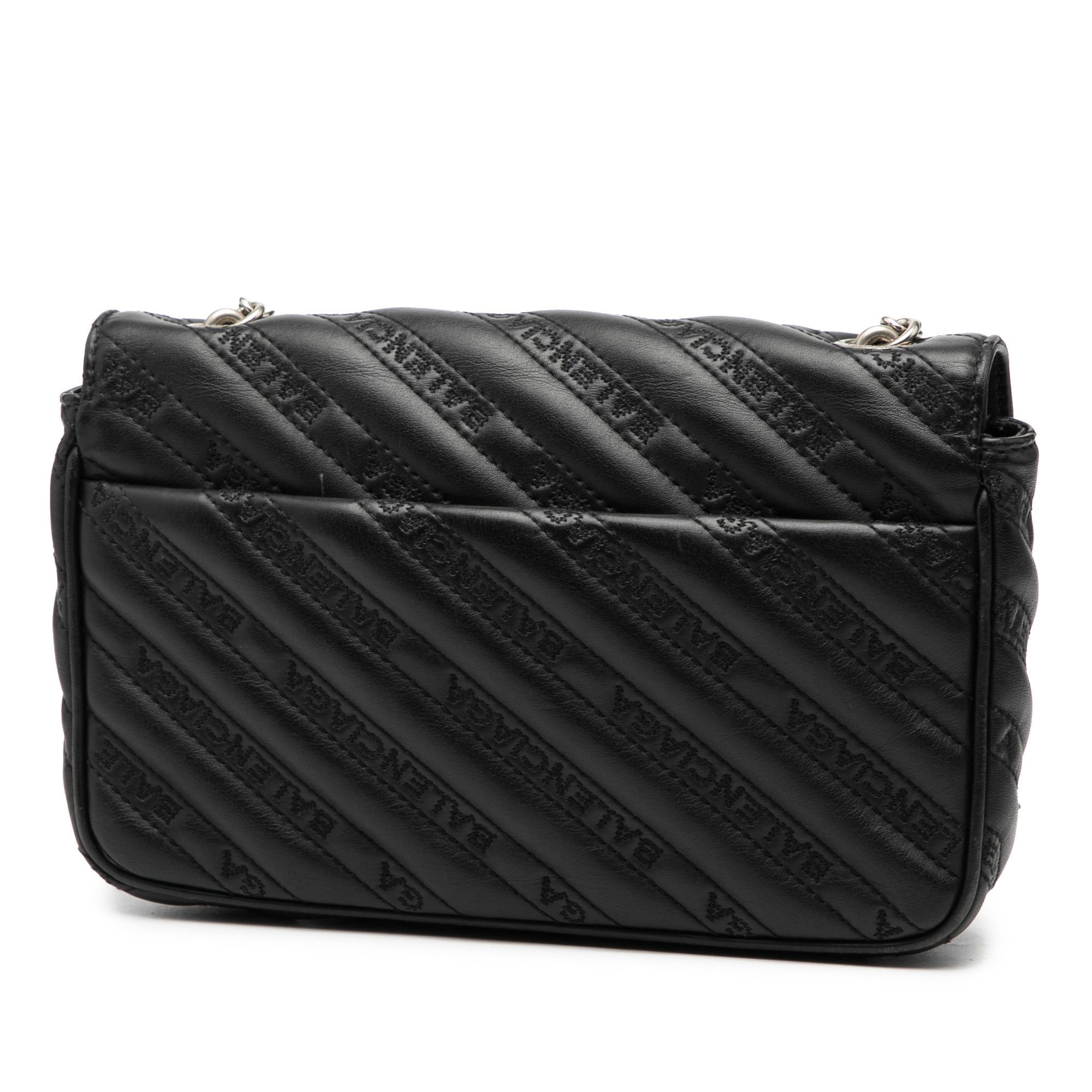 Balenciaga Balenciaga Embossed Leather Allover Logo BB Wallet on Chain Size ONE SIZE - 2 Thumbnail
