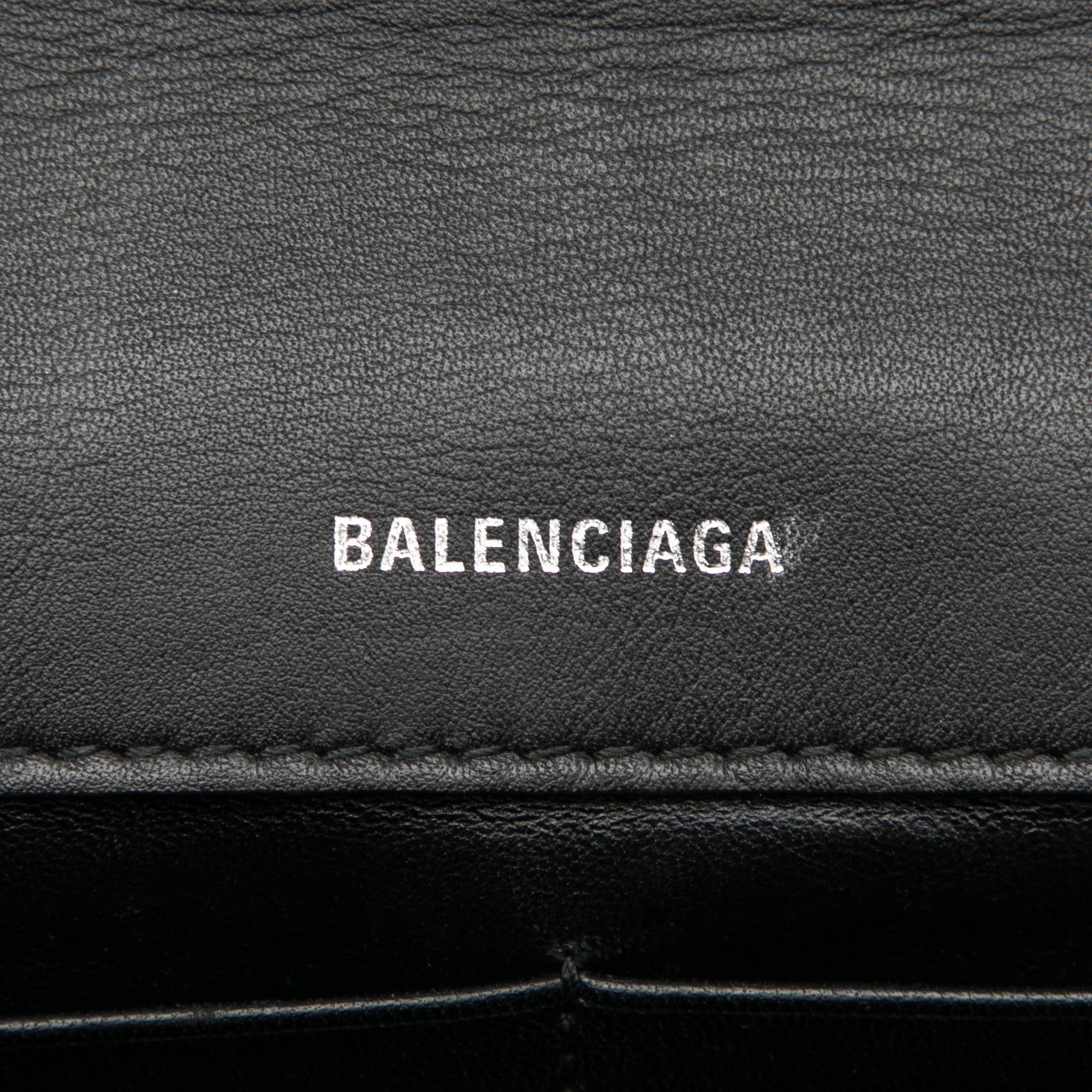 Balenciaga Balenciaga Embossed Leather Allover Logo BB Wallet on Chain Size ONE SIZE - 5 Thumbnail