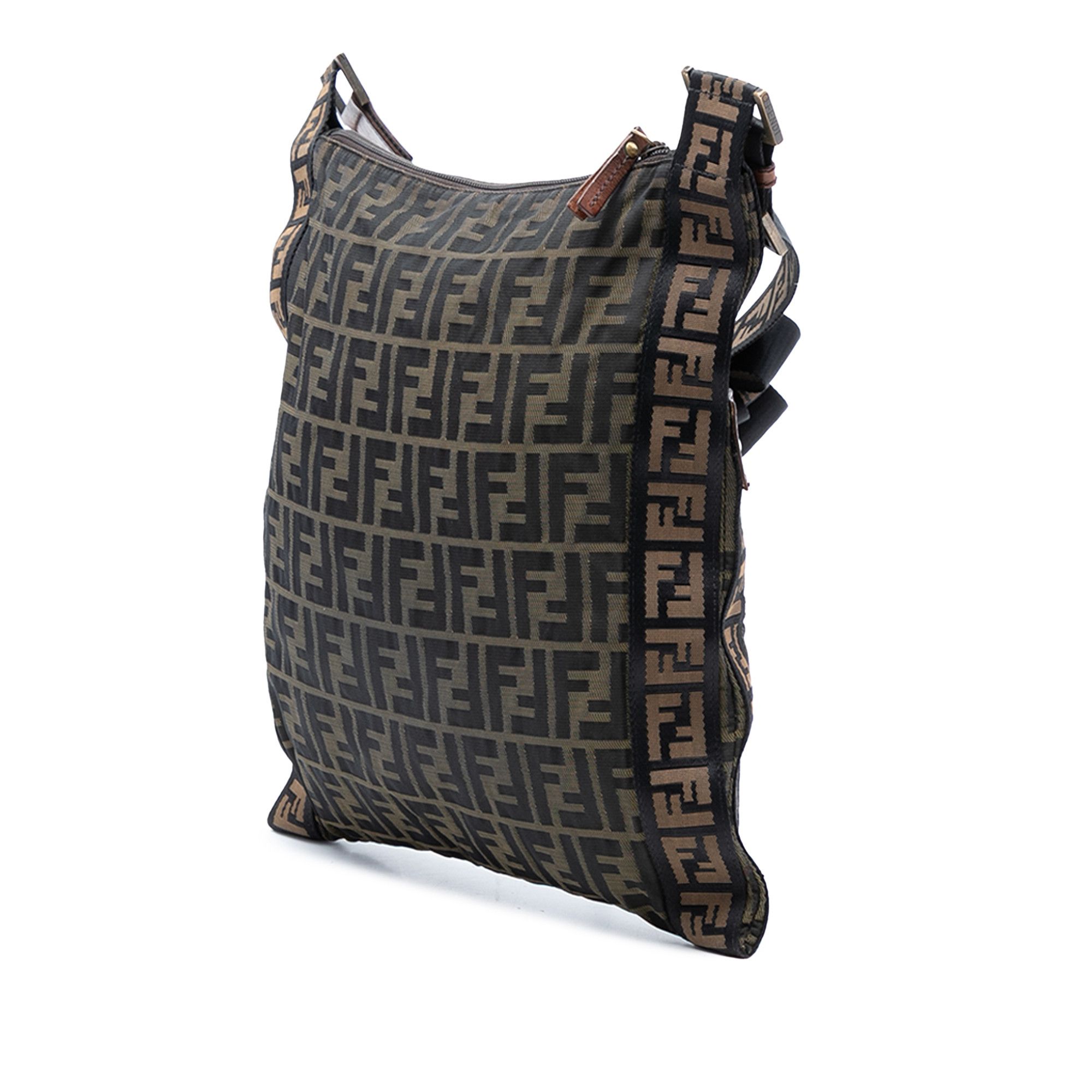 Fendi Fendi Zucca Canvas FF Flat Messenger Bag Size ONE SIZE - 2 Thumbnail