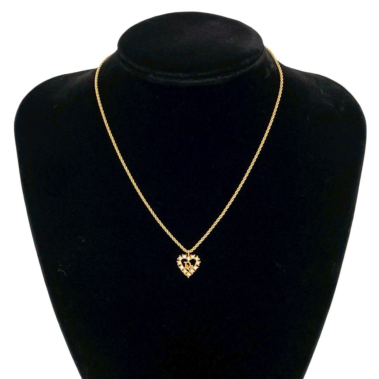 Dior Dior Christian Dior Logo Heart Motif Necklace Metal Necklace DUTY FREE for USA Size ONE SIZE - 2 Thumbnail