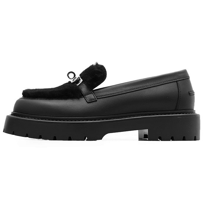 Hermes Hermes Hermès Moccasin Kelly Buckle Mouton Boa 36½ Leather Loafer Leather Shoes DUTY FREE for USA Size ONE SIZE - 4 Thumbnail