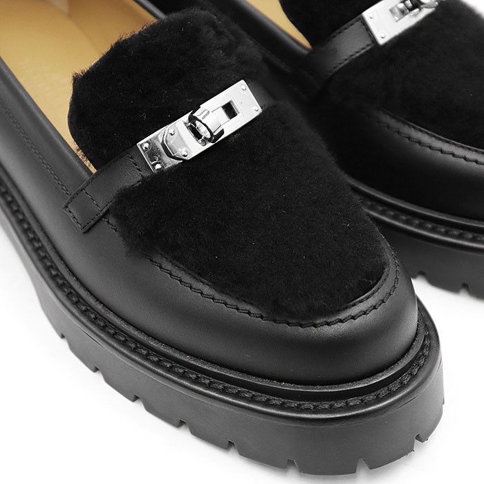 Hermes Hermes Hermès Moccasin Kelly Buckle Mouton Boa 36½ Leather Loafer Leather Shoes DUTY FREE for USA Size ONE SIZE - 15 Thumbnail