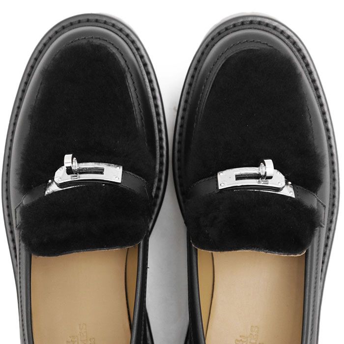 Hermes Hermes Hermès Moccasin Kelly Buckle Mouton Boa 36½ Leather Loafer Leather Shoes DUTY FREE for USA Size ONE SIZE - 13 Thumbnail