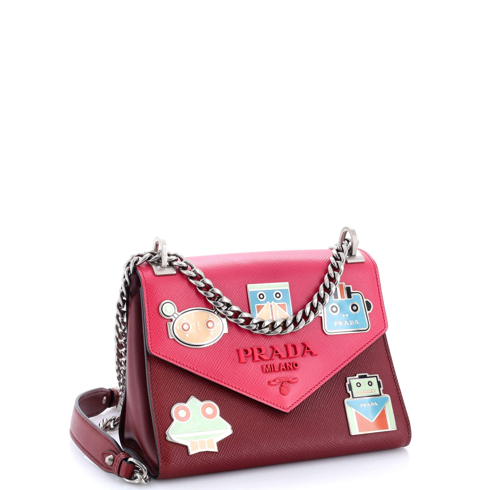 Prada Robot Patches Envelope Flap Chain Shoulder Bag Size ONE SIZE - 2 Thumbnail