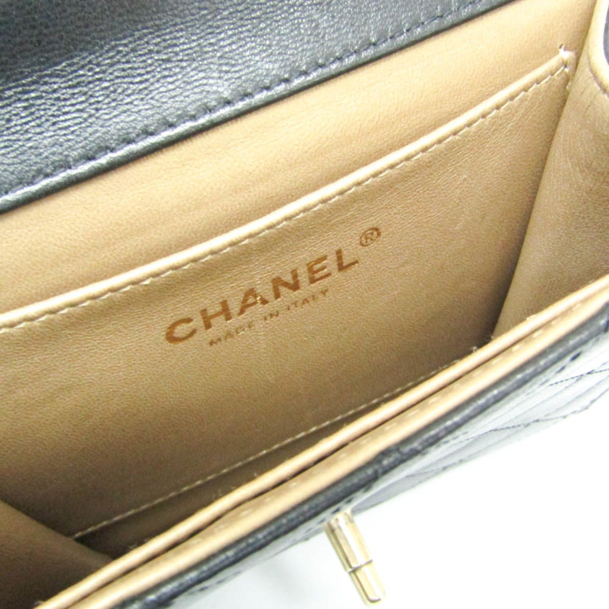 Chanel Chanel Matelasse Chain Shoulder Bag Women's Leather,Artificial Pearl Shoulder Bag Black Size ONE SIZE - 15 Thumbnail