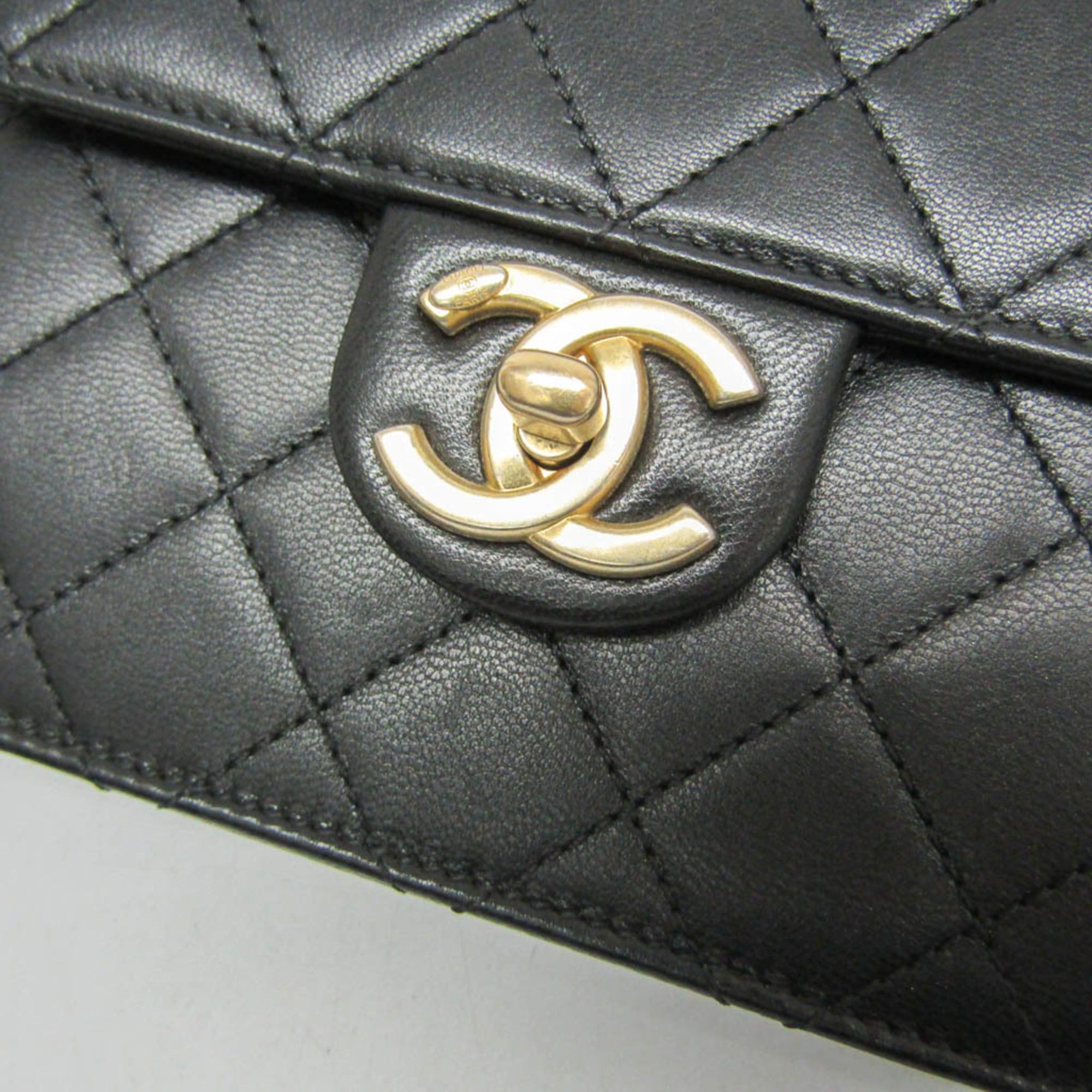 Chanel Chanel Matelasse Chain Shoulder Bag Women's Leather,Artificial Pearl Shoulder Bag Black Size ONE SIZE - 12 Thumbnail