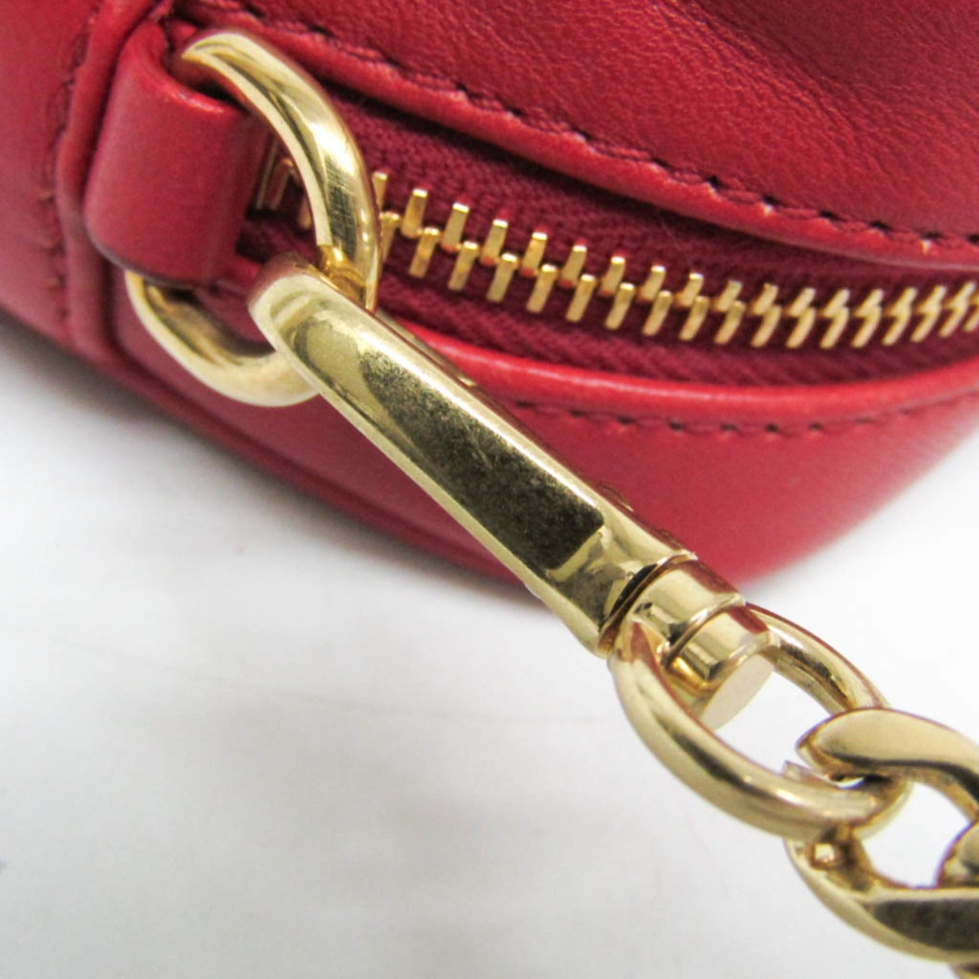 Miu Miu Miu Miu Matelasse Chain Shoulder Mini Bag Women's Leather Pouch,Shoulder Bag Red Color Size ONE SIZE - 10 Thumbnail