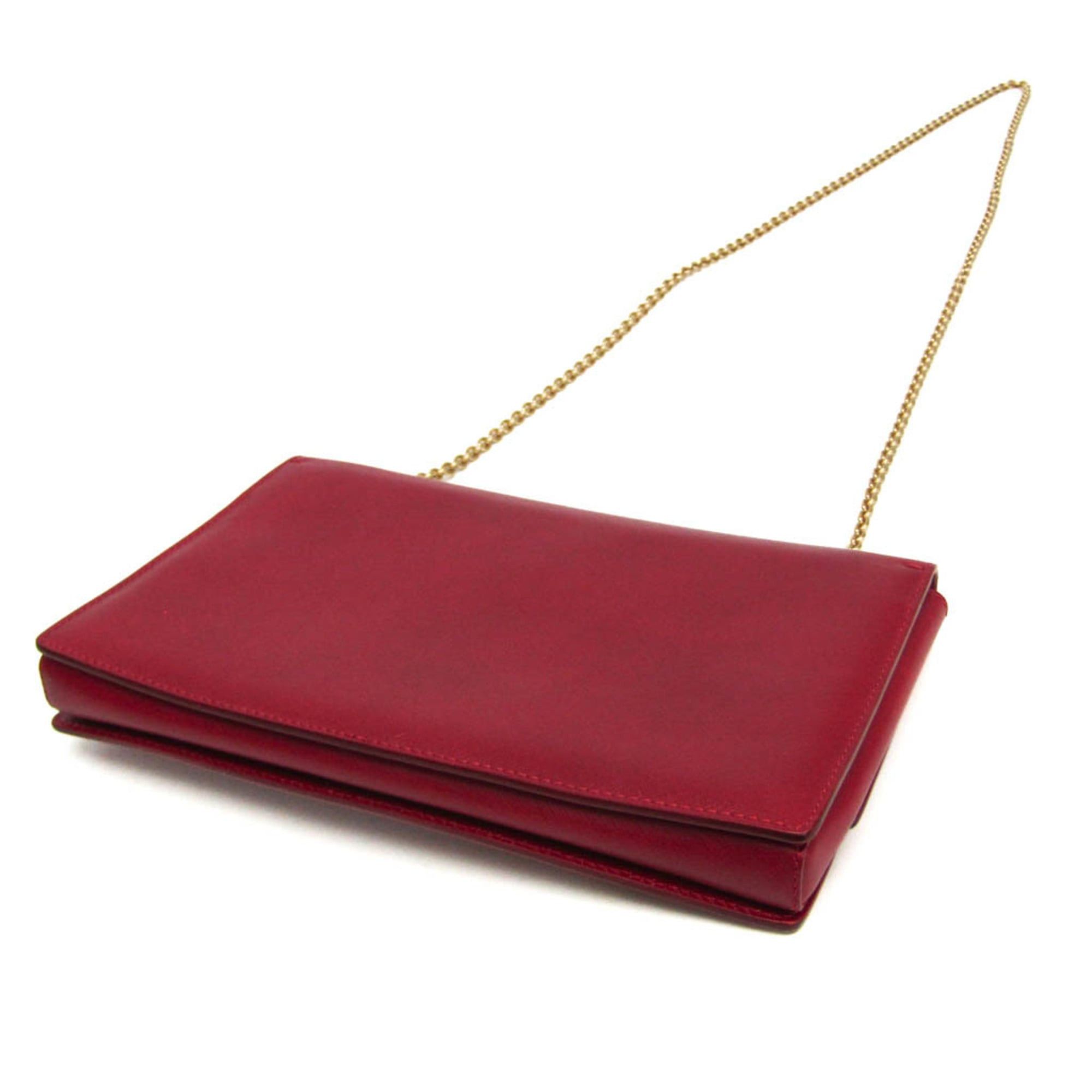 Salvatore Ferragamo Salvatore Ferragamo Vara Chain Shoulder Bag AU-21 D855 Women's Leather Shoulder Bag Red Color Size ONE SIZE - 2 Thumbnail