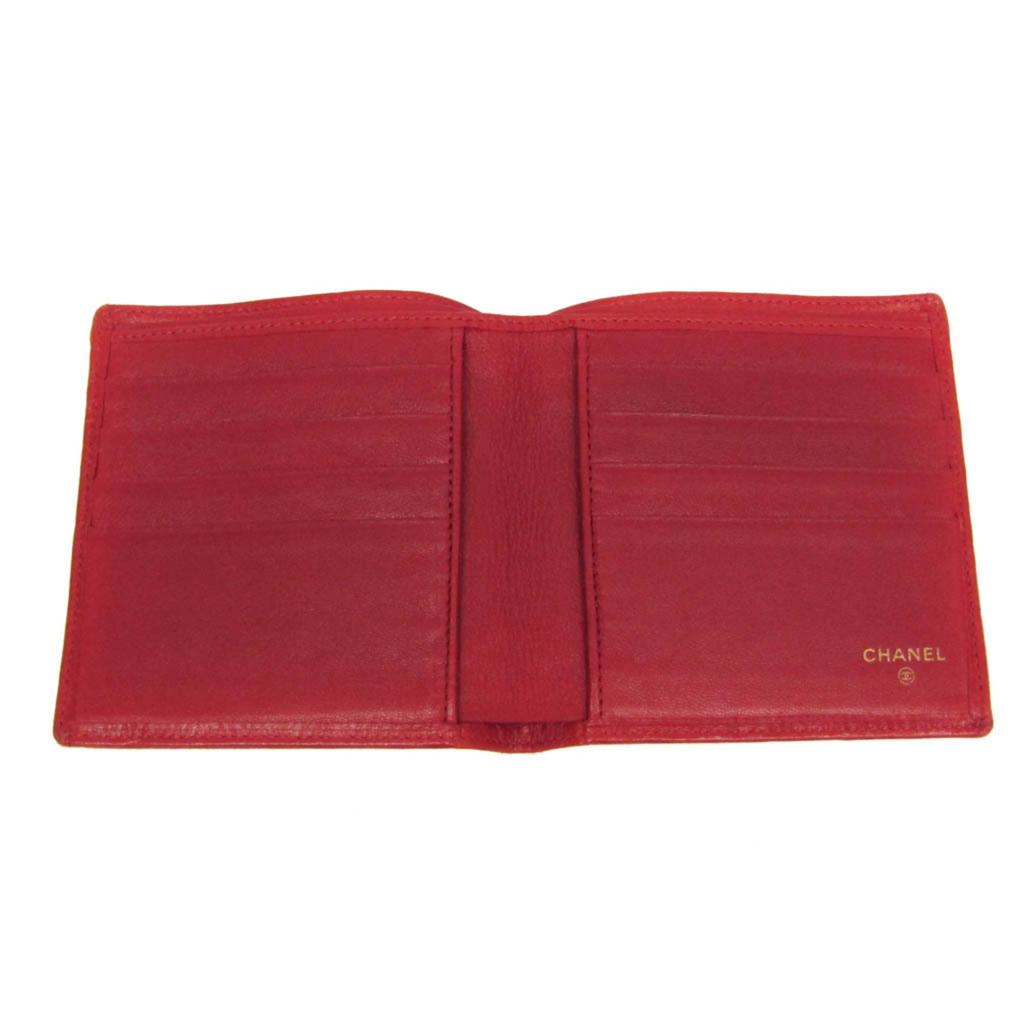 Chanel Chanel Bicolor Women's Lambskin Bill Wallet (bi-fold) Red Color Size ONE SIZE - 3 Thumbnail