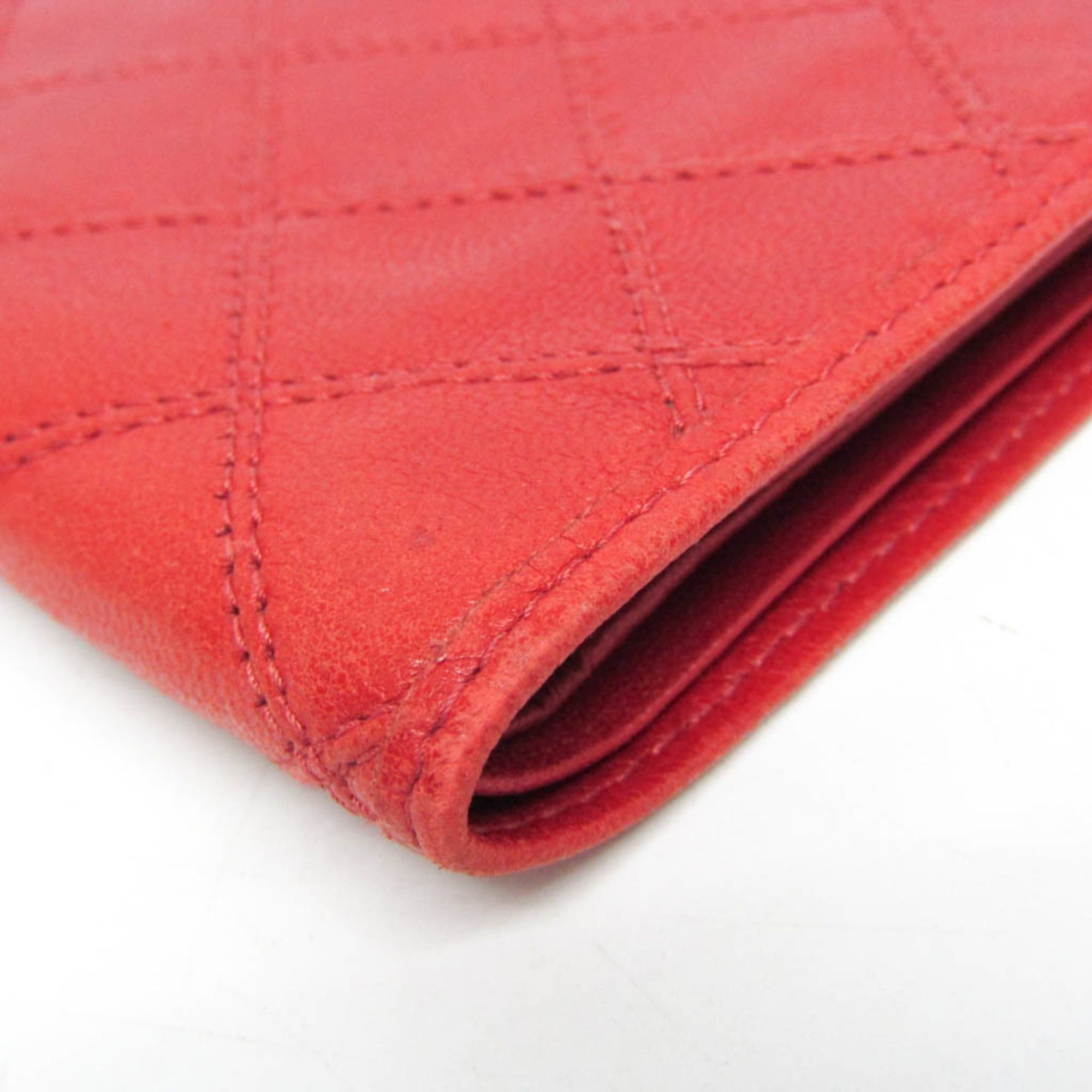 Chanel Chanel Bicolor Women's Lambskin Bill Wallet (bi-fold) Red Color Size ONE SIZE - 5 Thumbnail
