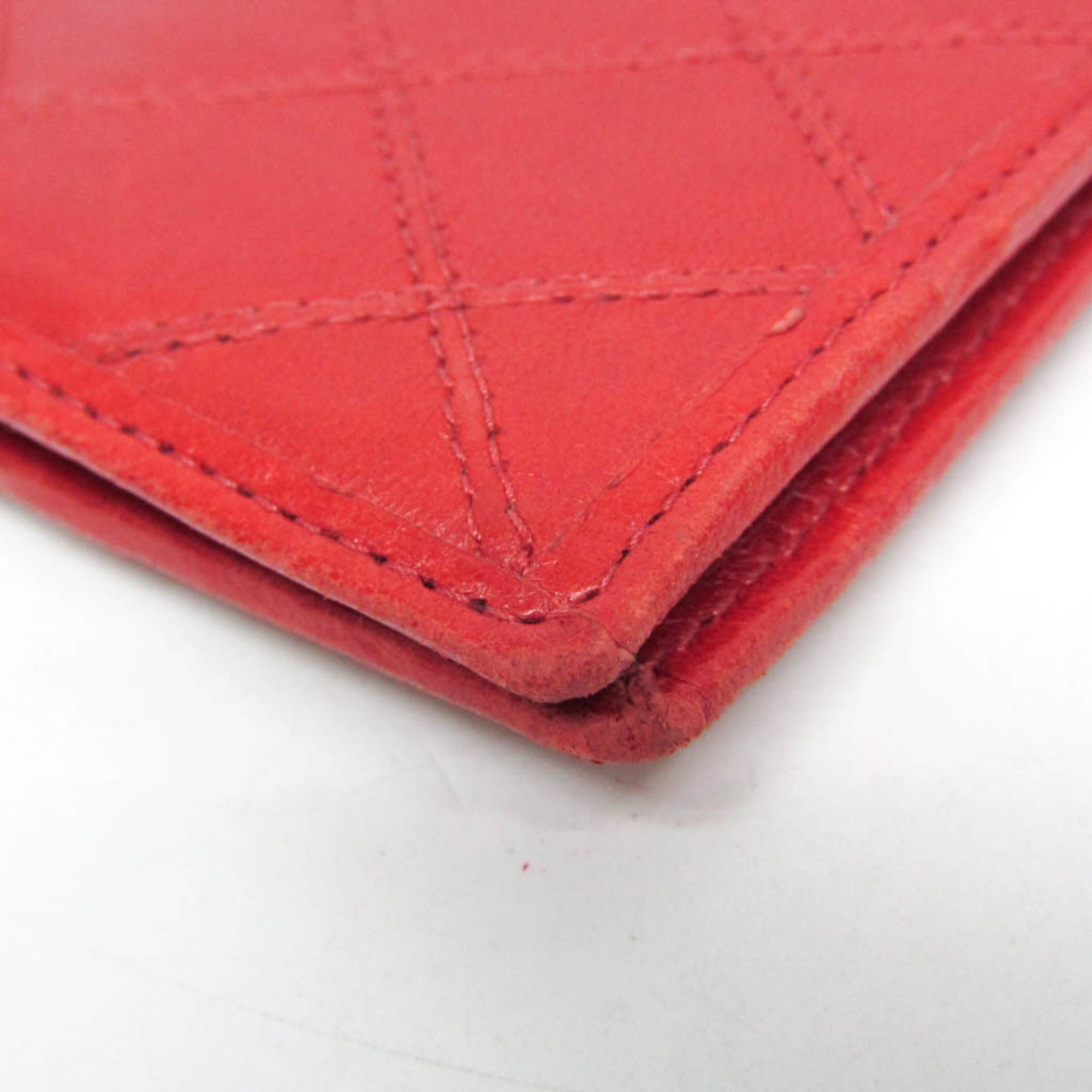Chanel Chanel Bicolor Women's Lambskin Bill Wallet (bi-fold) Red Color Size ONE SIZE - 6 Thumbnail