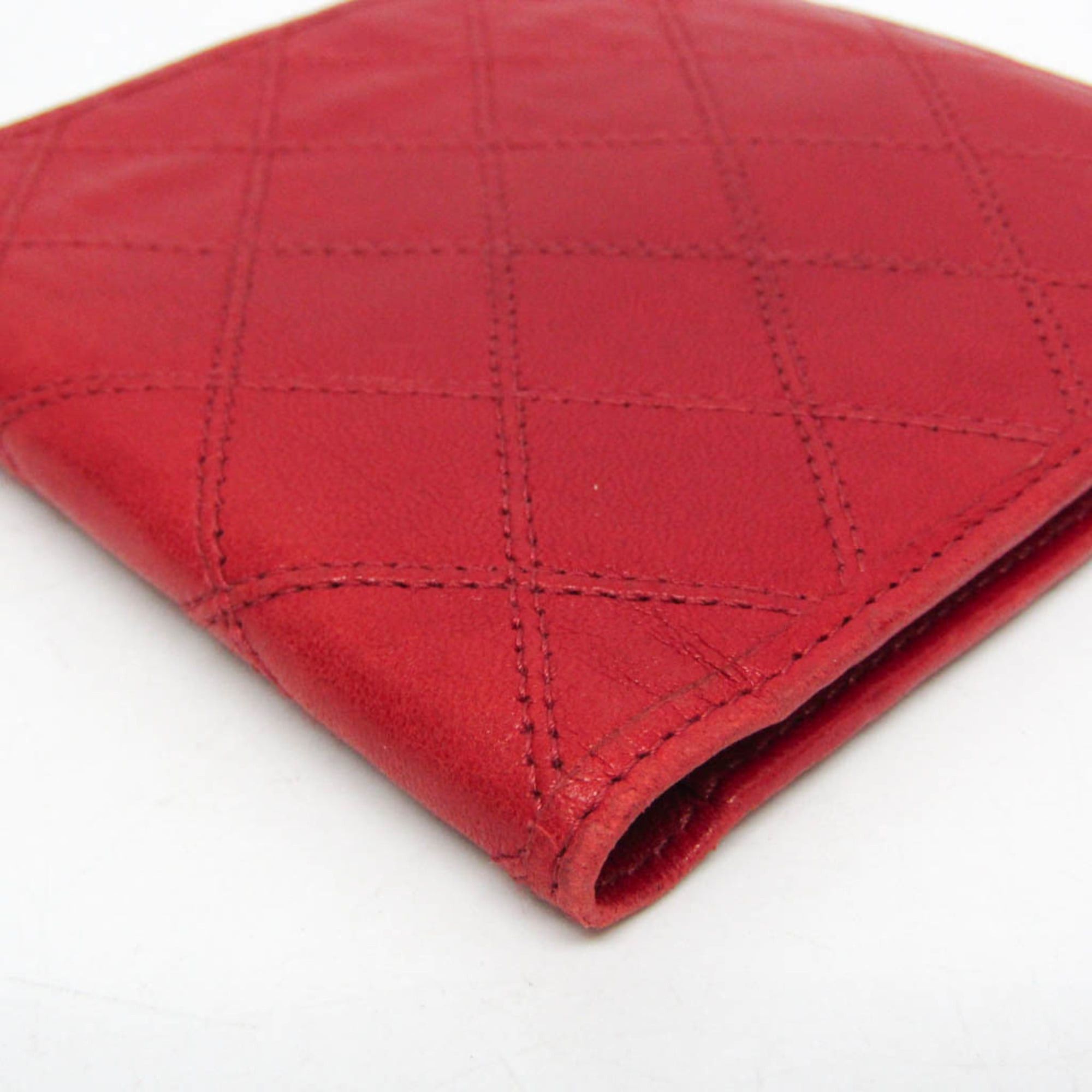 Chanel Chanel Bicolor Women's Lambskin Bill Wallet (bi-fold) Red Color Size ONE SIZE - 7 Thumbnail