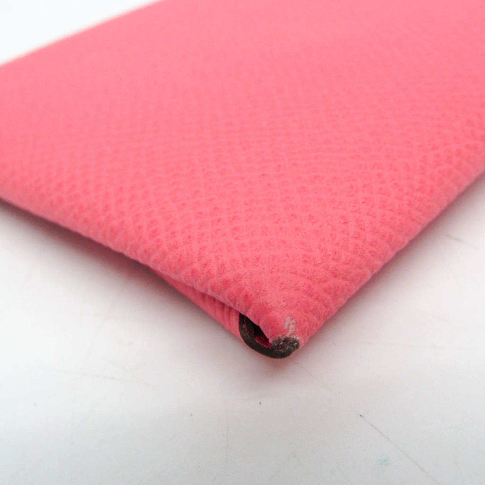 Hermes Hermes Bastia Women's Epsom Leather Coin Purse/coin Case Pink Size ONE SIZE - 5 Thumbnail