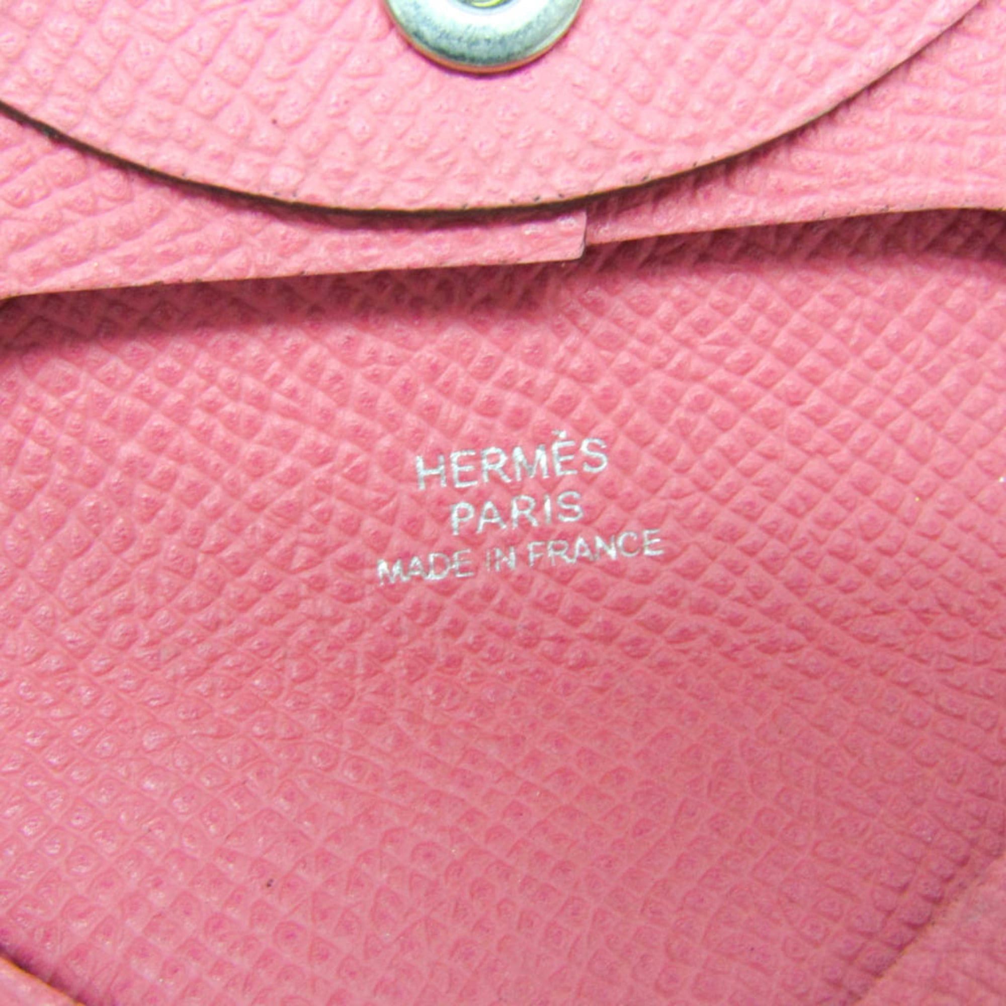 Hermes Hermes Bastia Women's Epsom Leather Coin Purse/coin Case Pink Size ONE SIZE - 9 Thumbnail