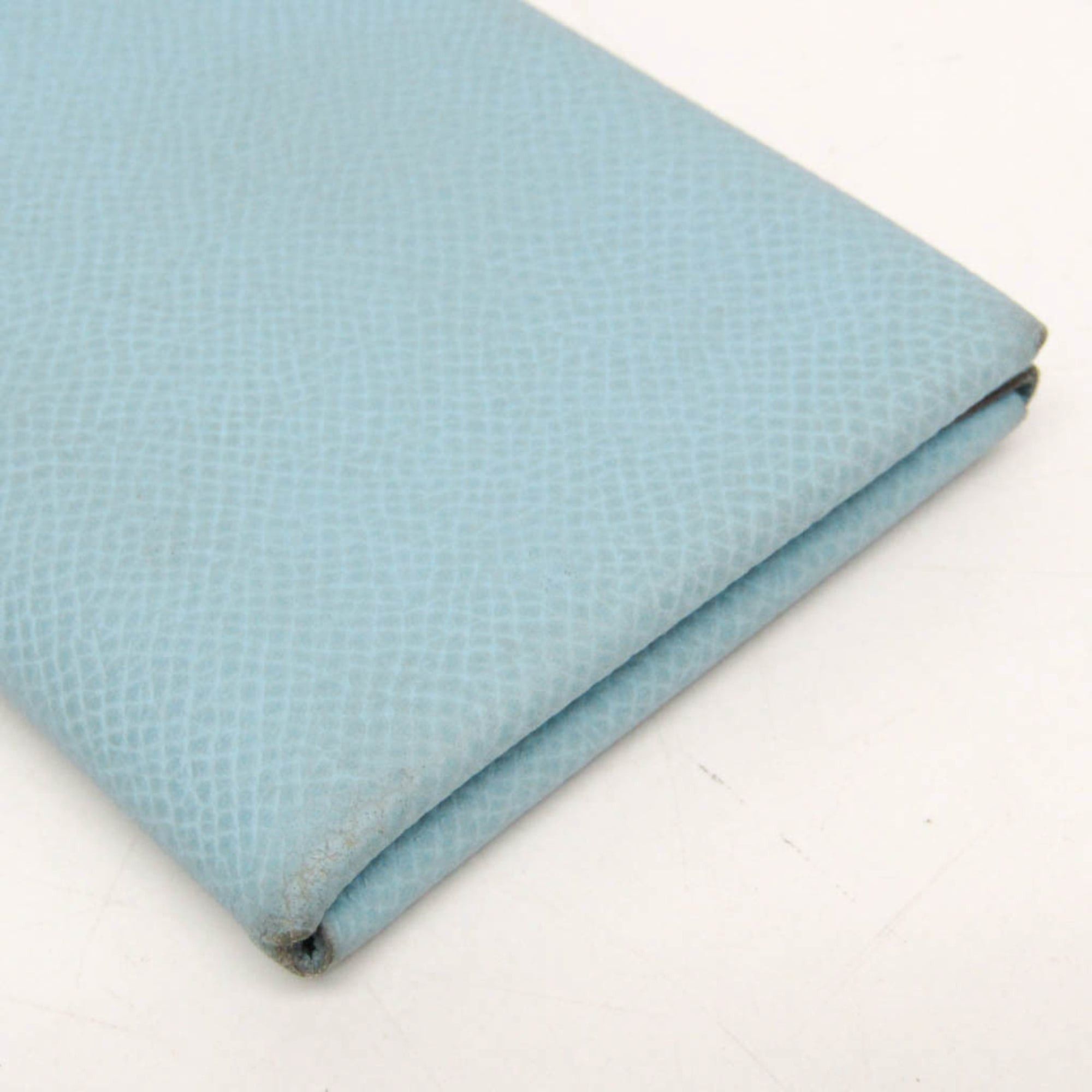 Hermes Hermes Calvi Duo Epsom Leather Card Case Light Blue Size ONE SIZE - 7 Thumbnail