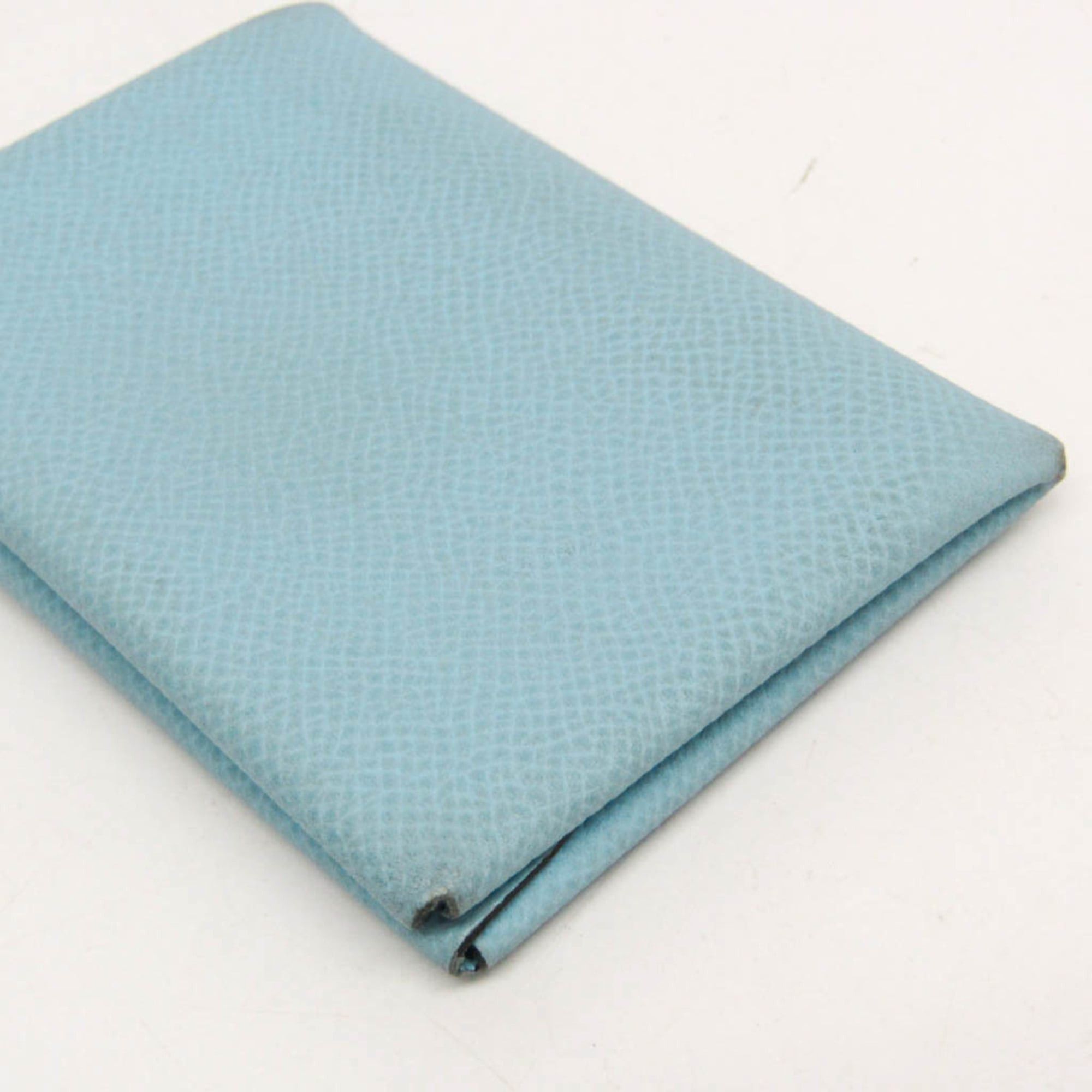 Hermes Hermes Calvi Duo Epsom Leather Card Case Light Blue Size ONE SIZE - 6 Thumbnail