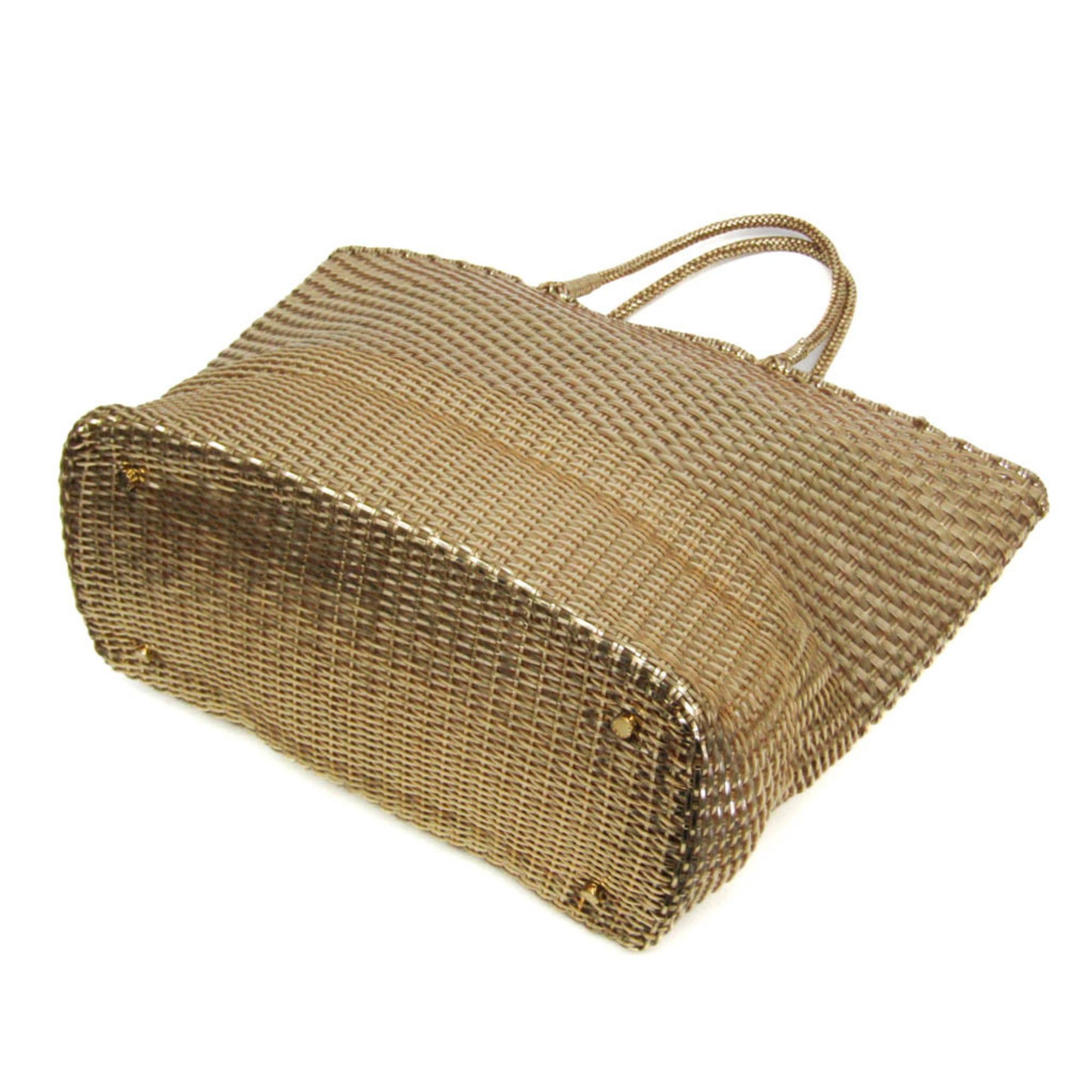 ANTEPRIMA Anteprima Intreccio Women's Wire,PVC Tote Bag Gold Size ONE SIZE - 3 Thumbnail